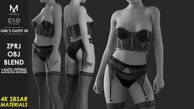 Girls Outfit 50 - Marvelous Designer