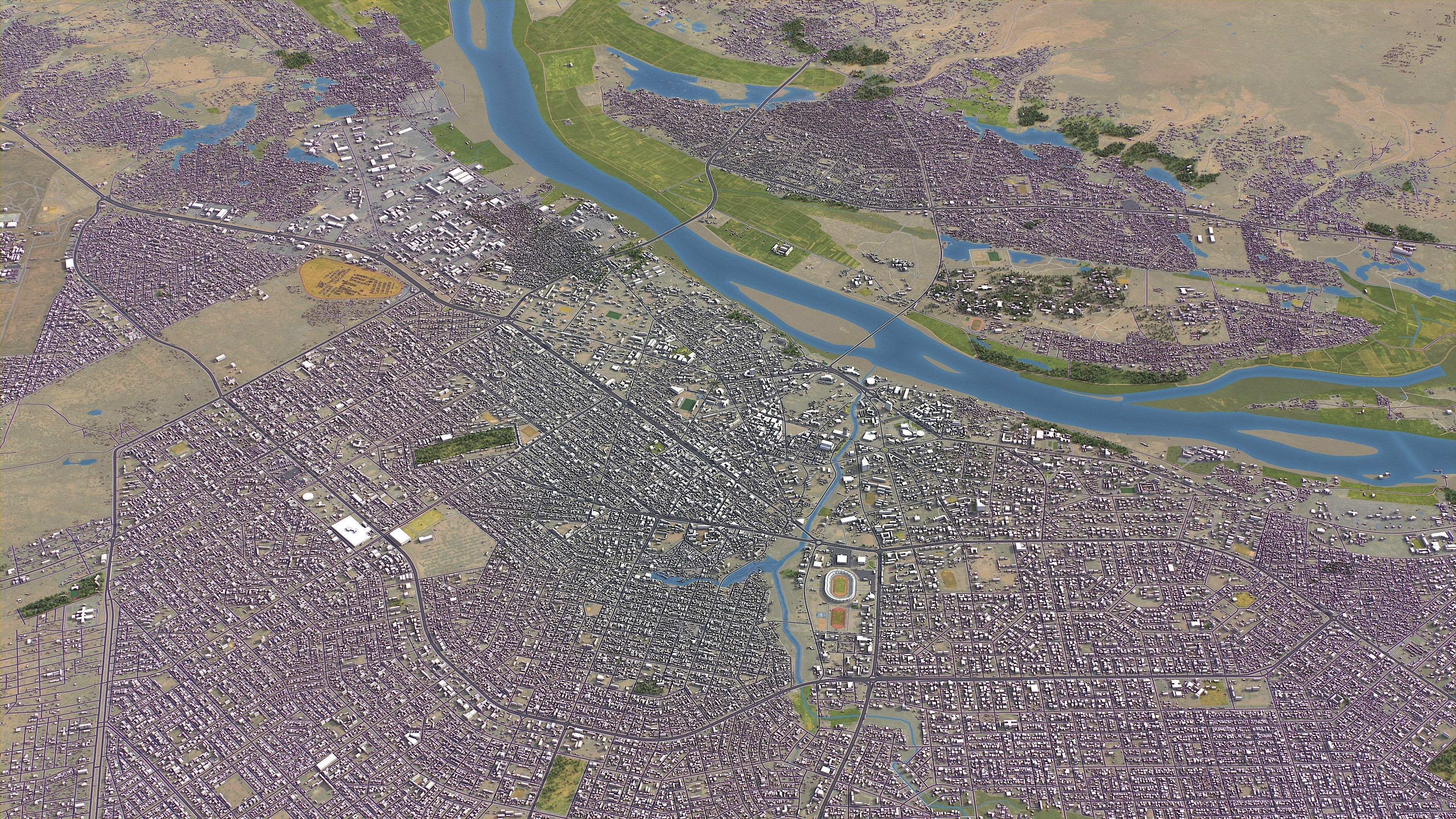 Niamey - 3D City Model Low-poly 3D model_10