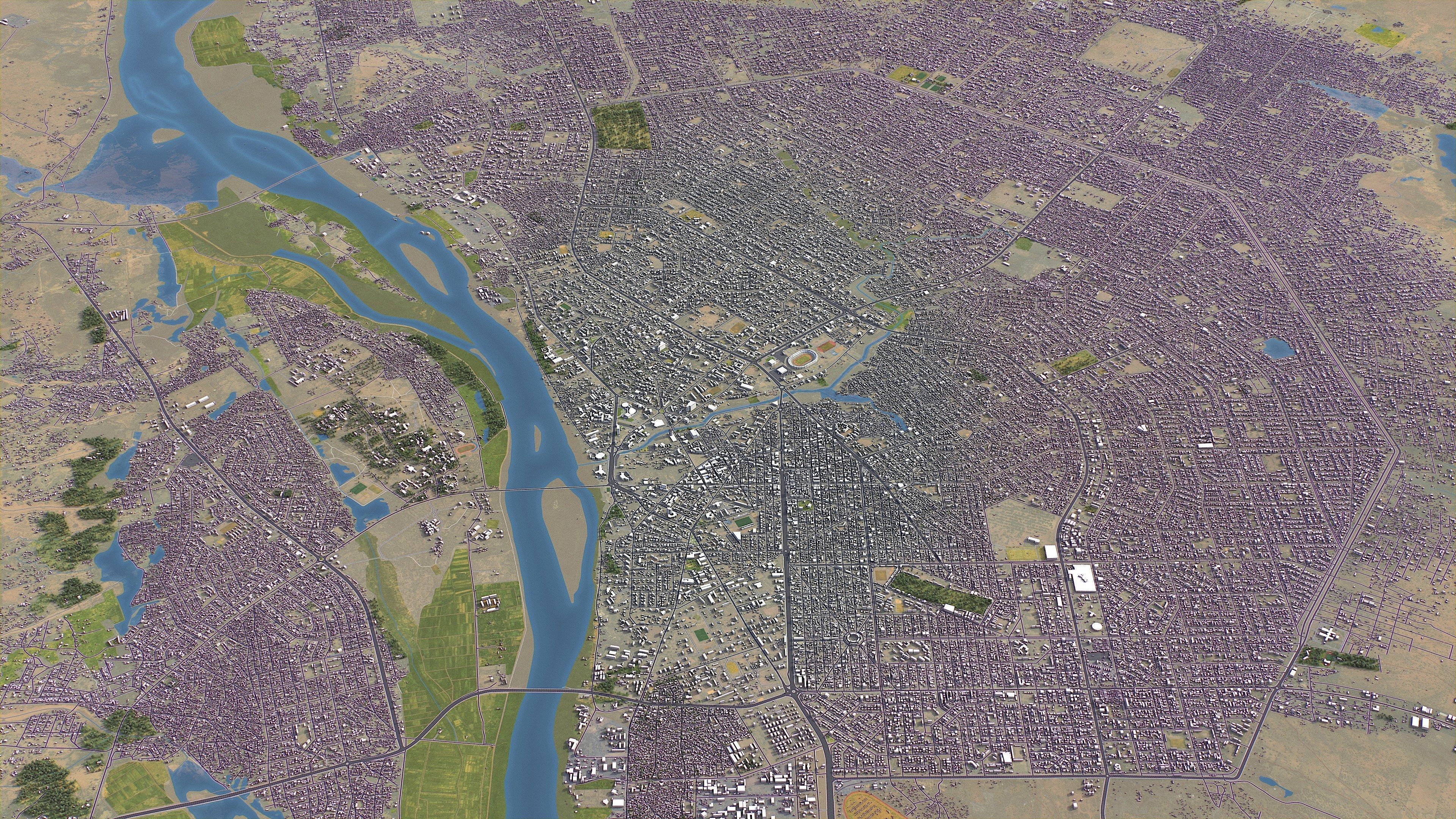Niamey - 3D City Model Low-poly 3D model_12