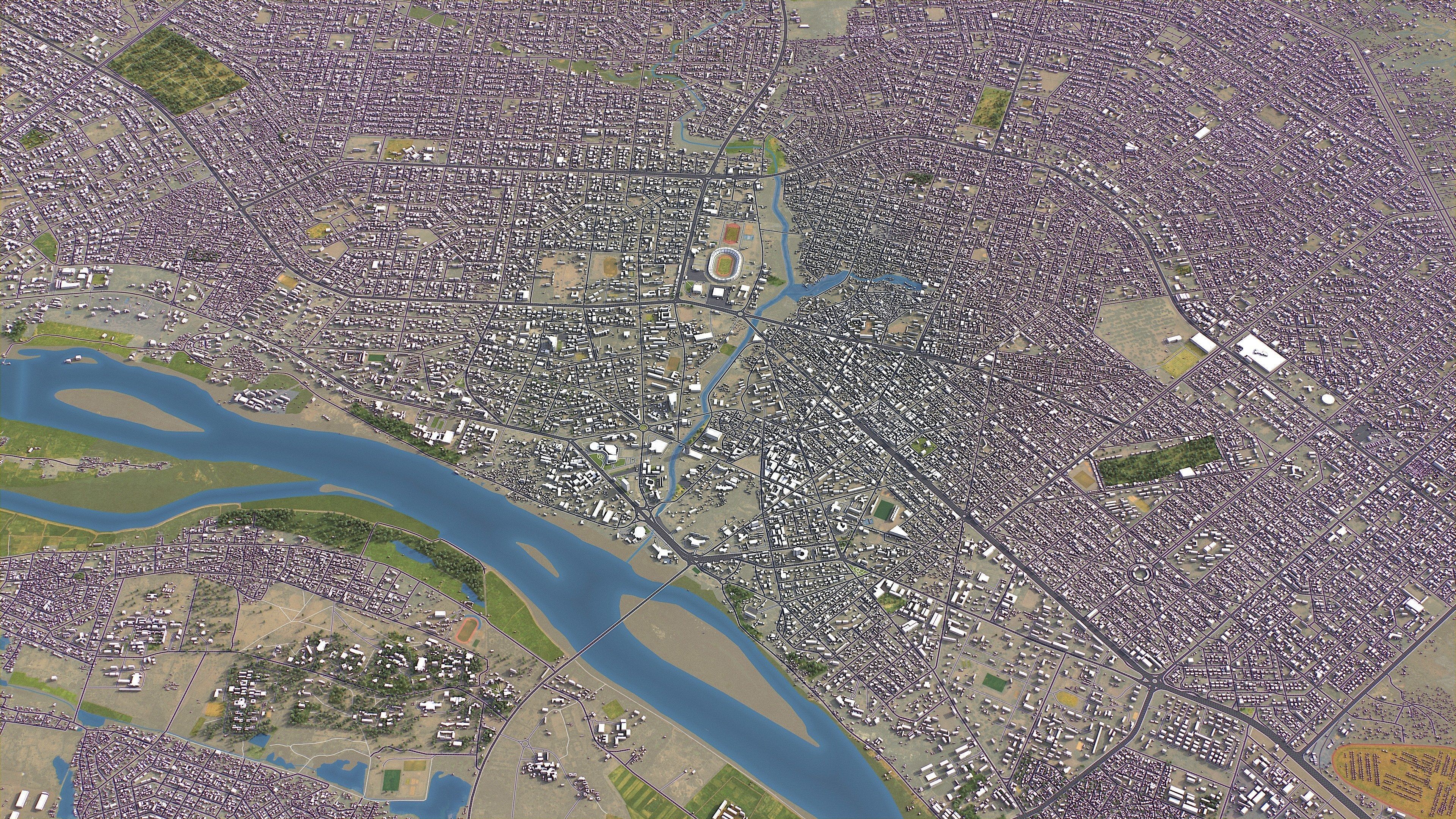 Niamey - 3D City Model Low-poly 3D model_8