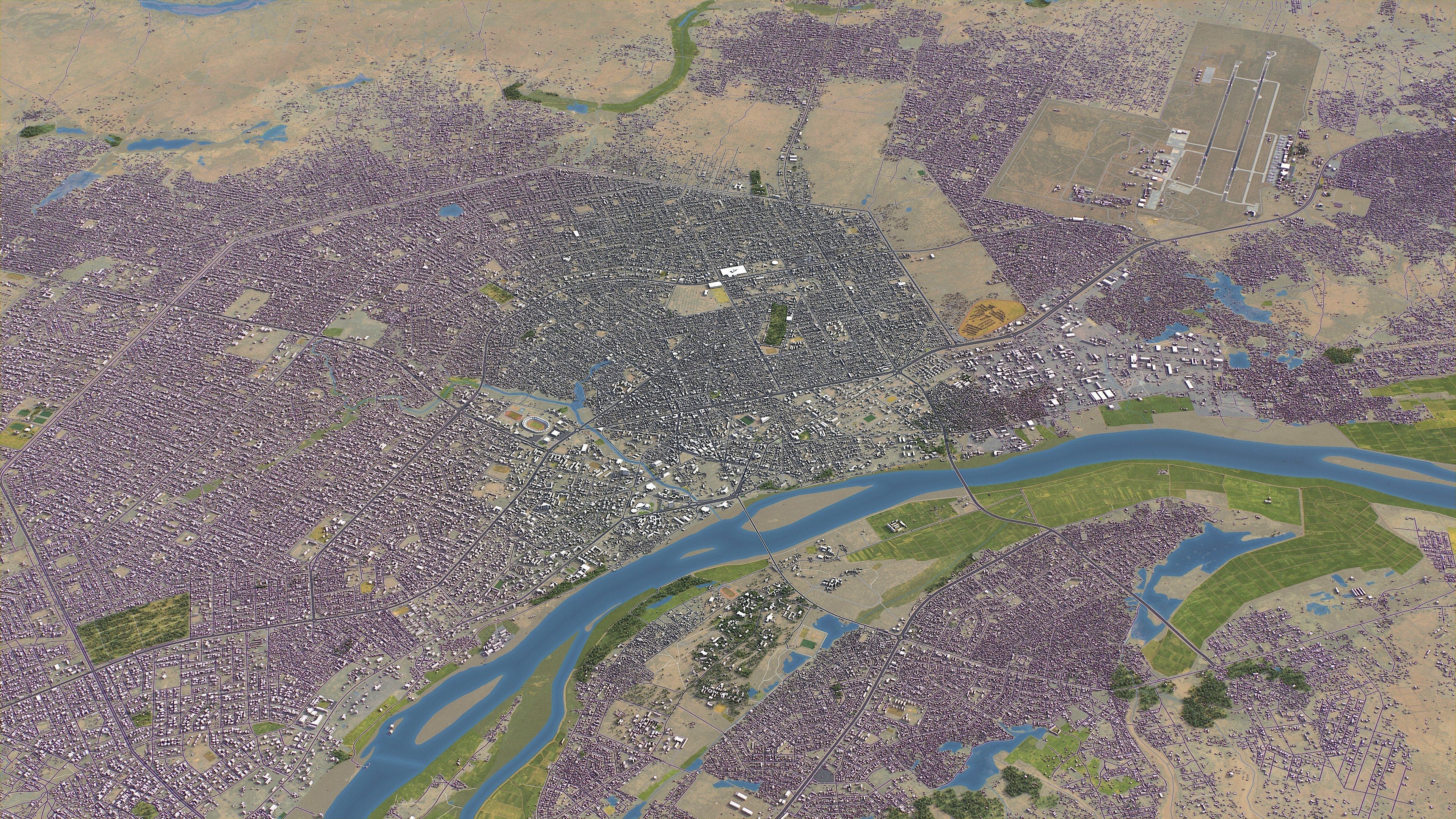 Niamey - 3D City Model Low-poly 3D model_9