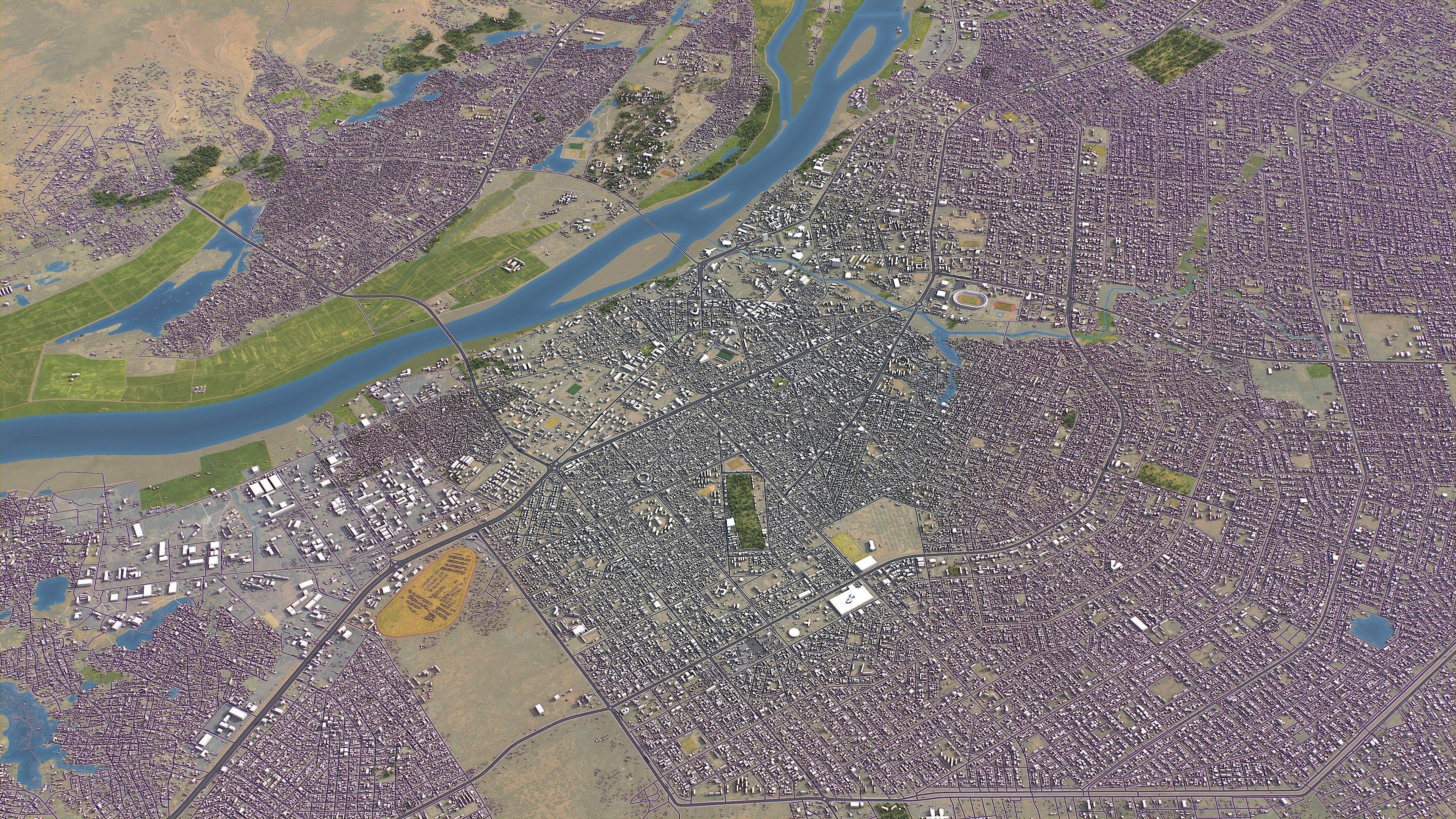Niamey - 3D City Model Low-poly 3D model_11