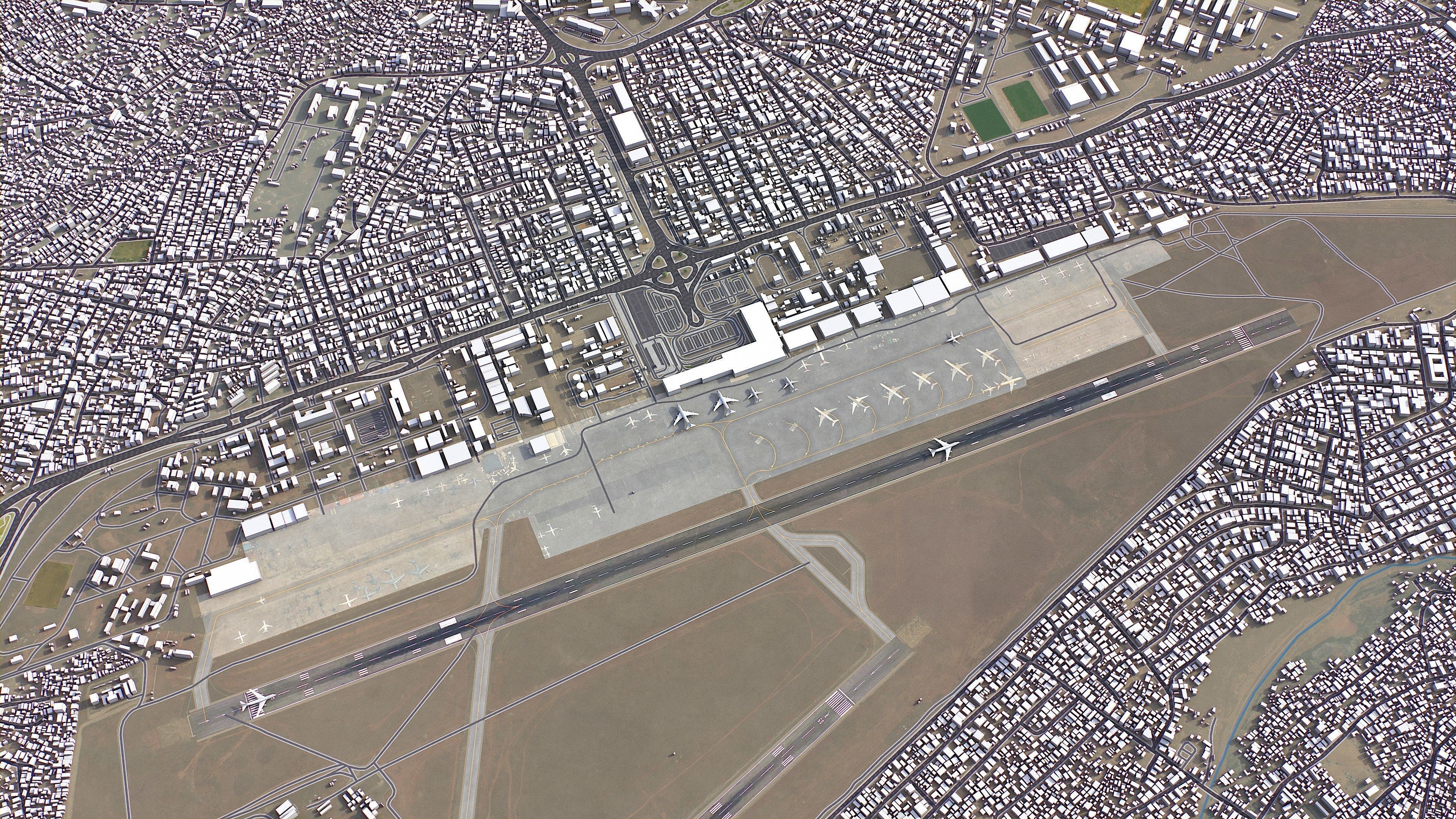 Luanda - 3D Airport Model Low-poly 3D model_5