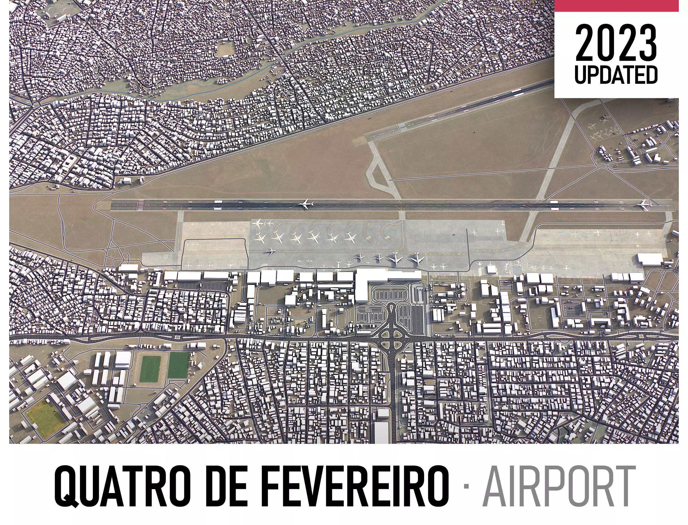 Luanda - 3D Airport Model Low-poly 3D model_0