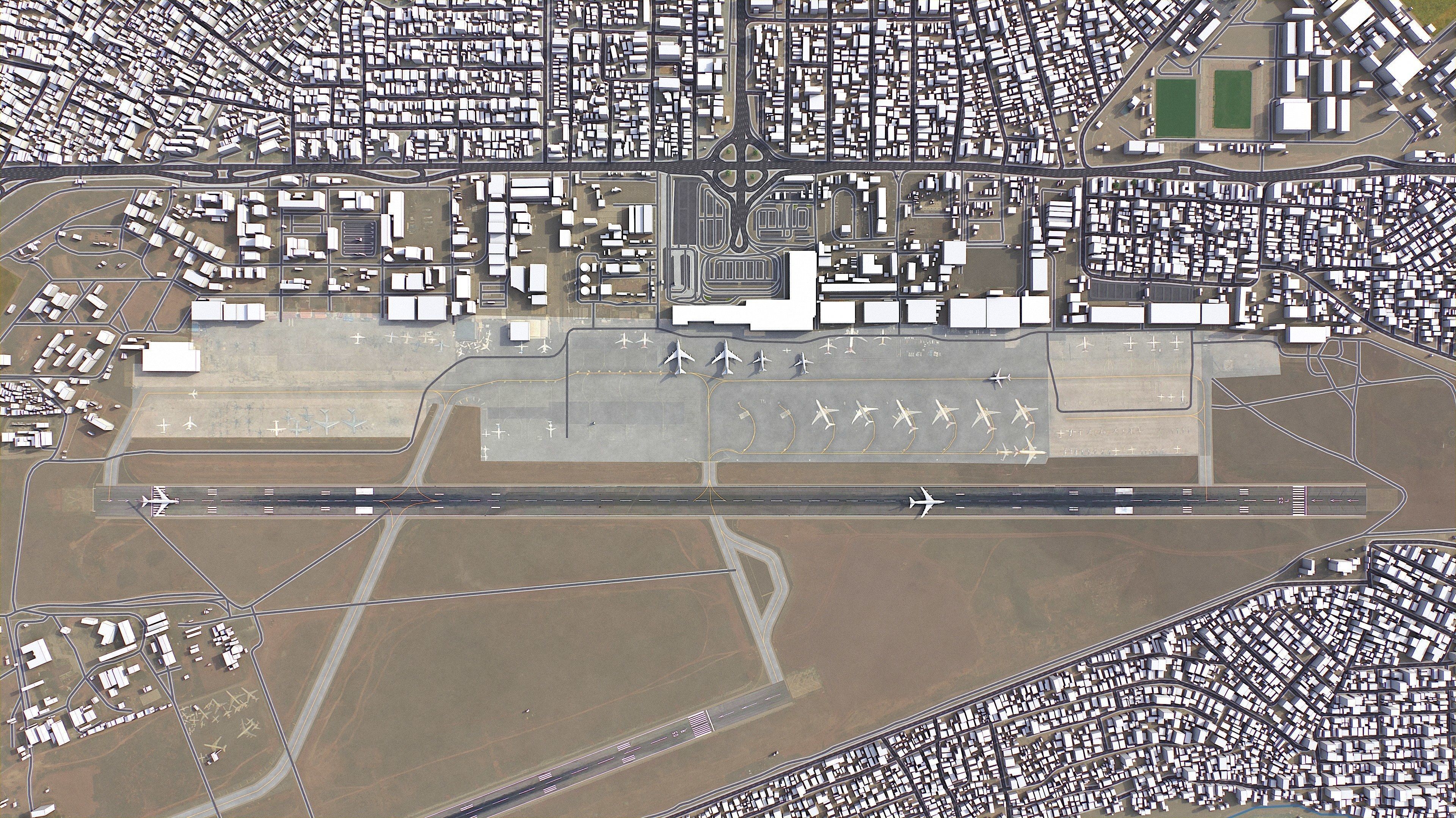 Luanda - 3D Airport Model Low-poly 3D model_6