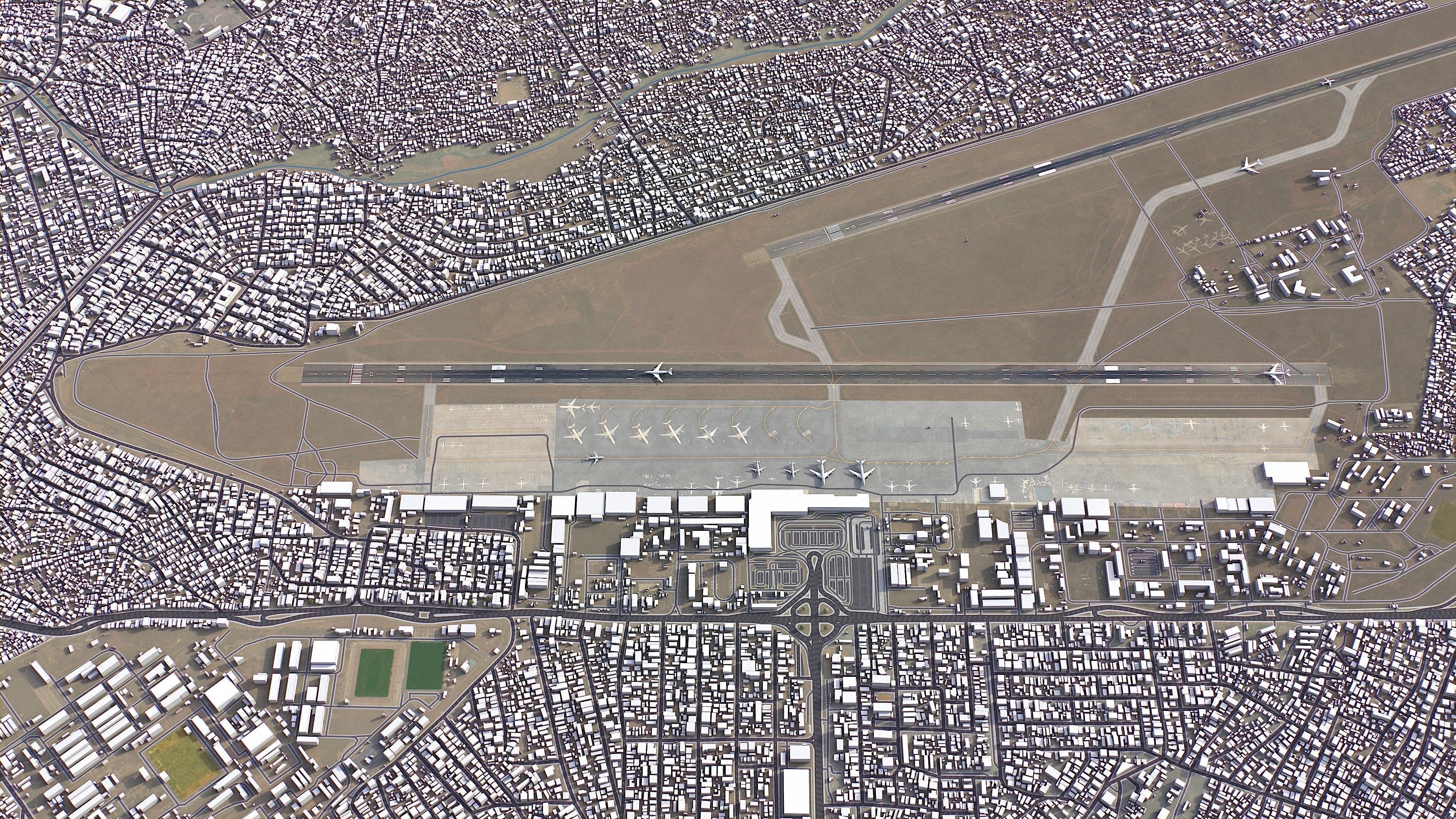 Luanda - 3D Airport Model Low-poly 3D model_3