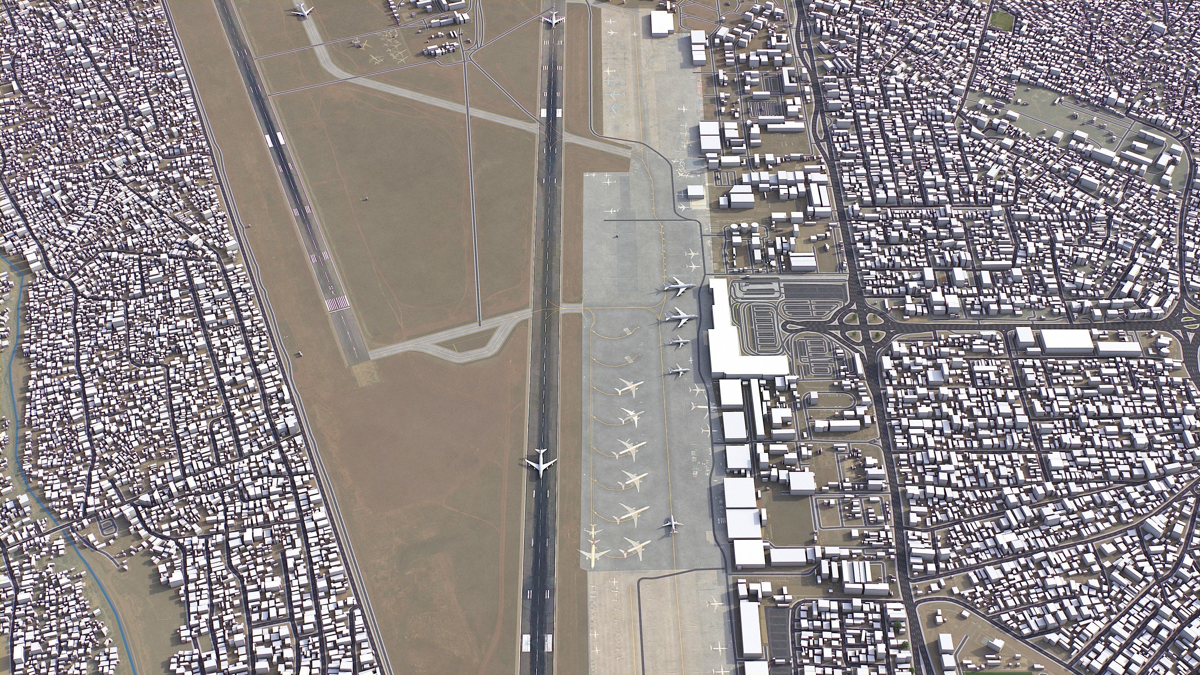 Luanda - 3D Airport Model Low-poly 3D model_4