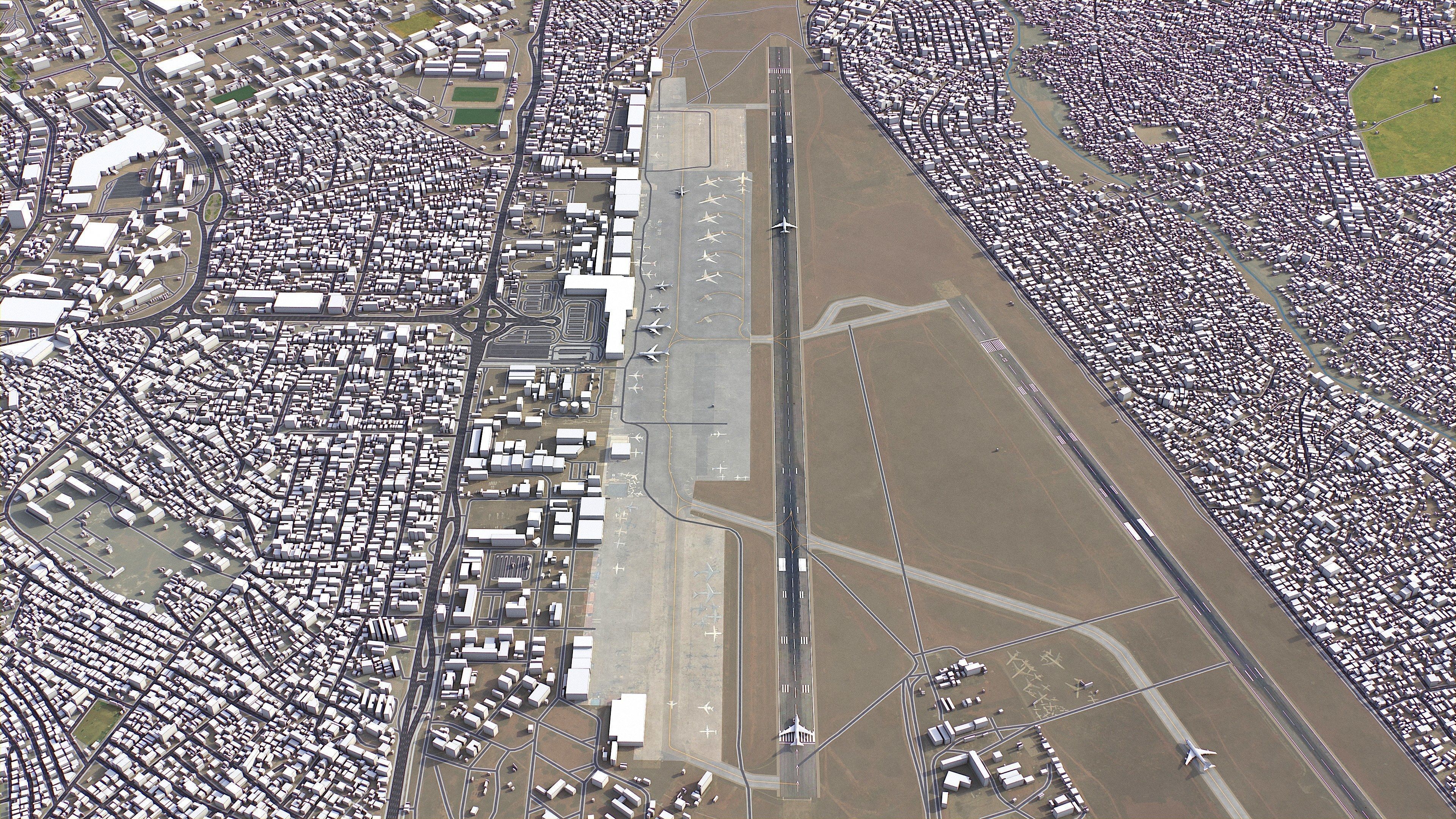 Luanda - 3D Airport Model Low-poly 3D model_2