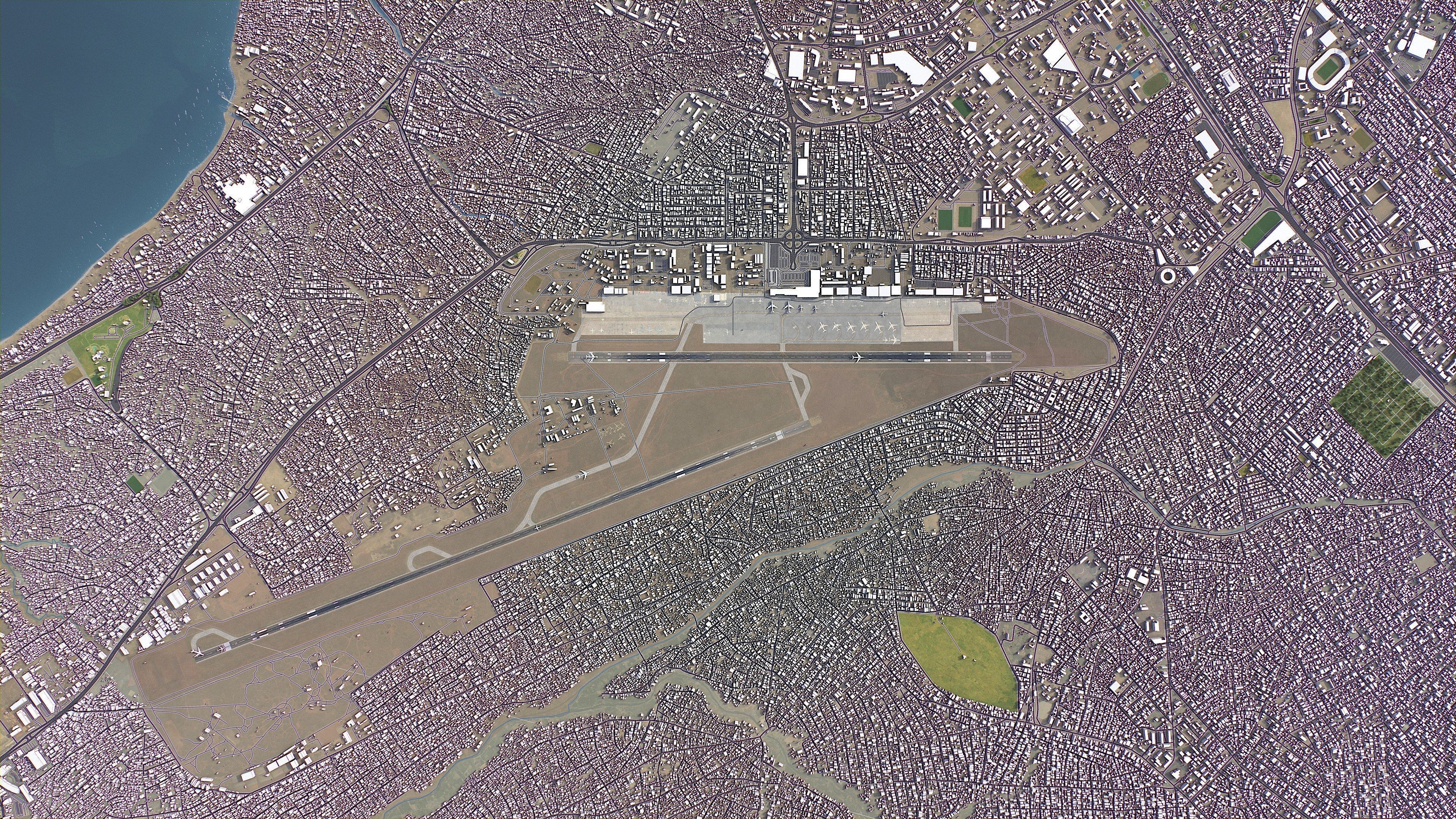 Luanda - 3D Airport Model Low-poly 3D model_7