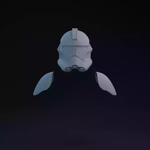Fallen Order Clone Helmet and Shoulders one-twelfth Scale