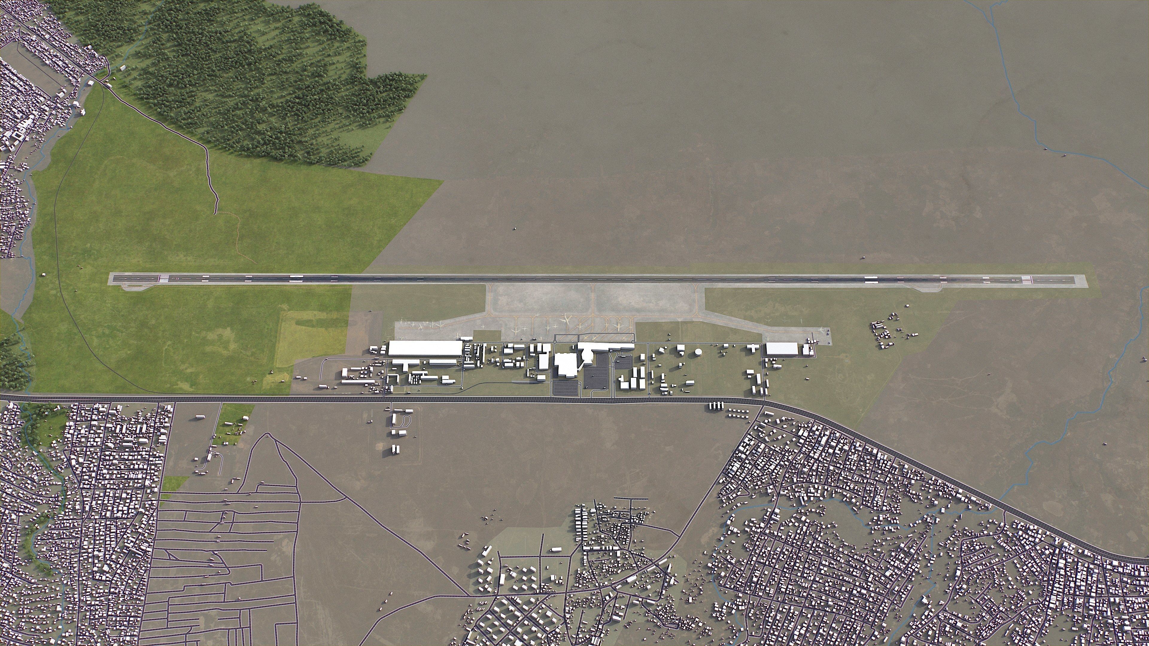 Kinshasa - 3D City Model Low-poly 3D model_14