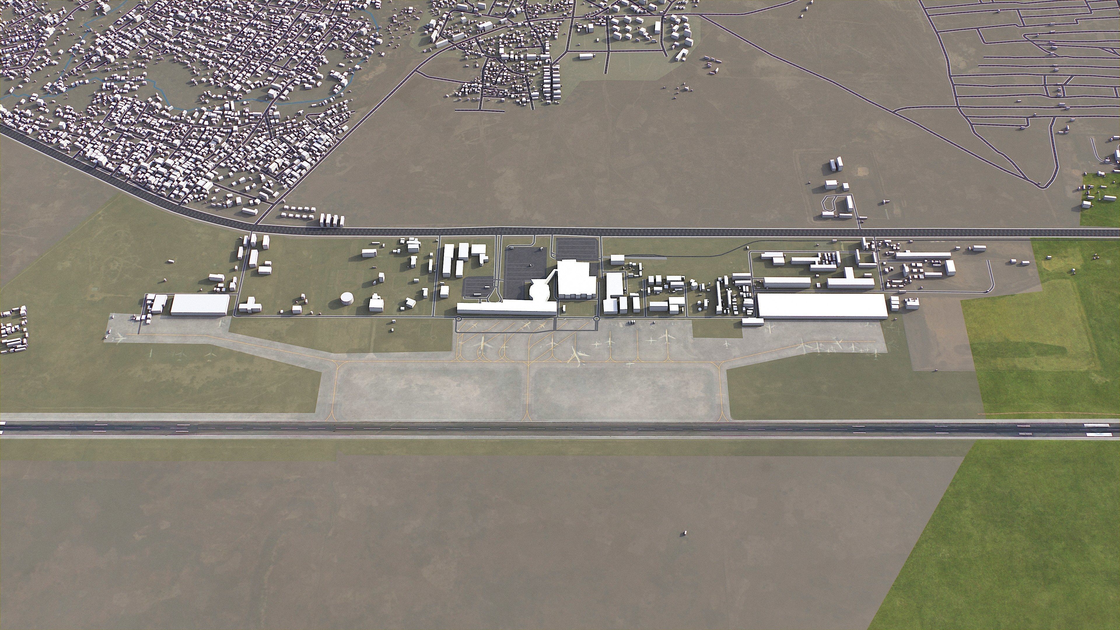 Kinshasa - 3D City Model Low-poly 3D model_16