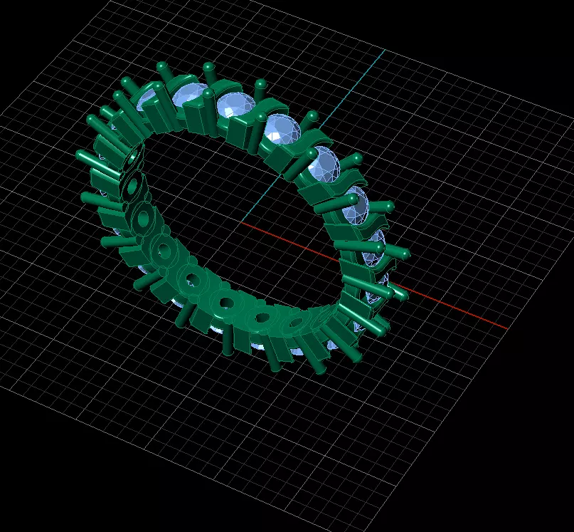 diamond ring 3D print model_0