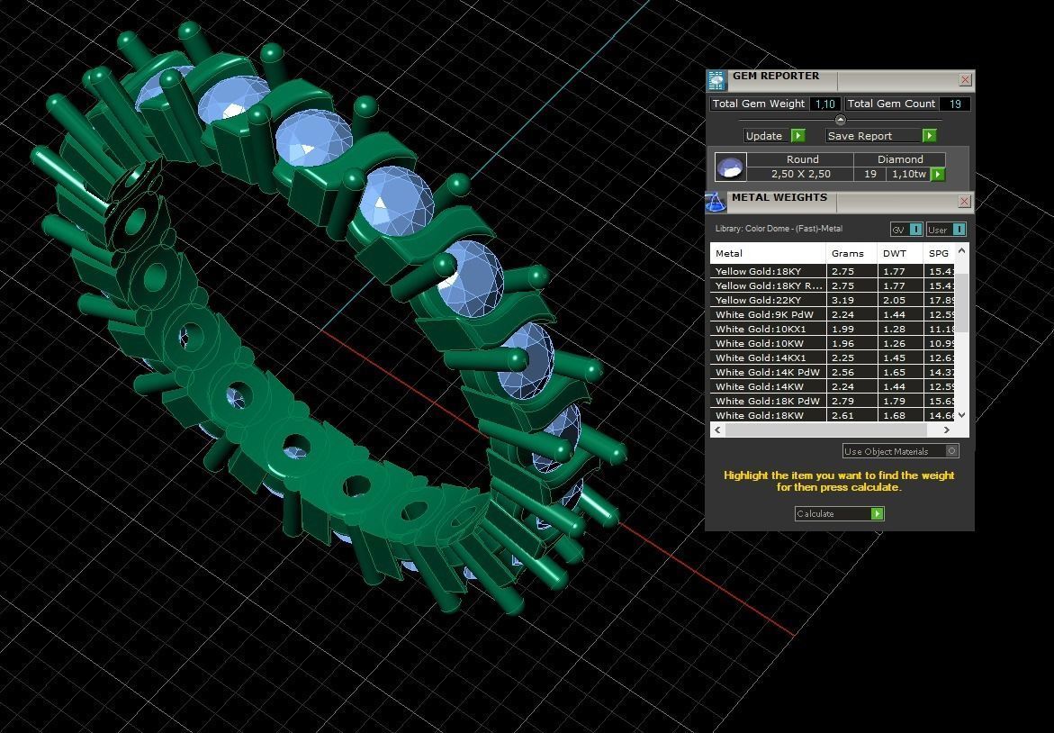 diamond ring 3D print model_3