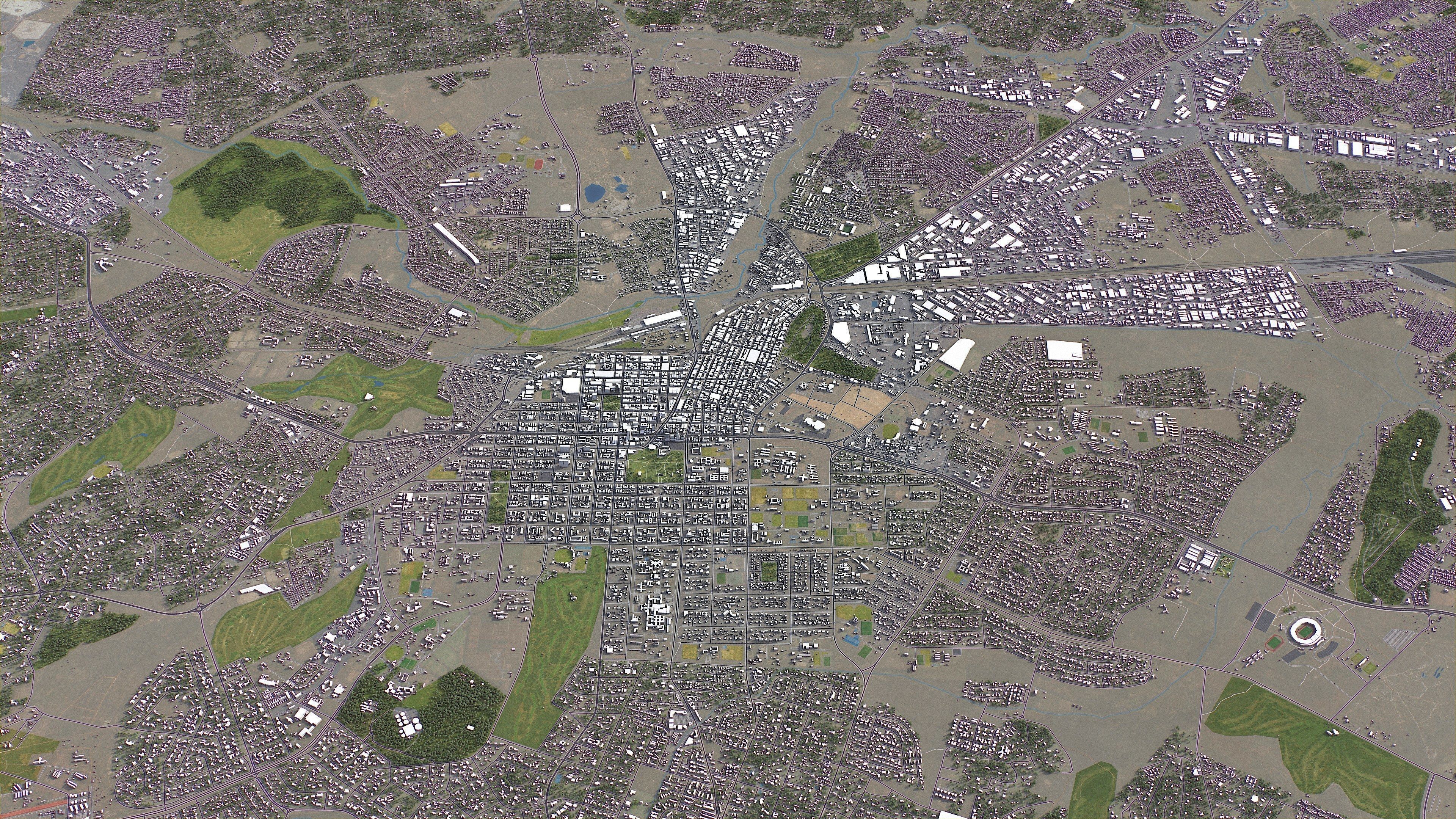 Harare - 3D City Model Low-poly 3D model_8