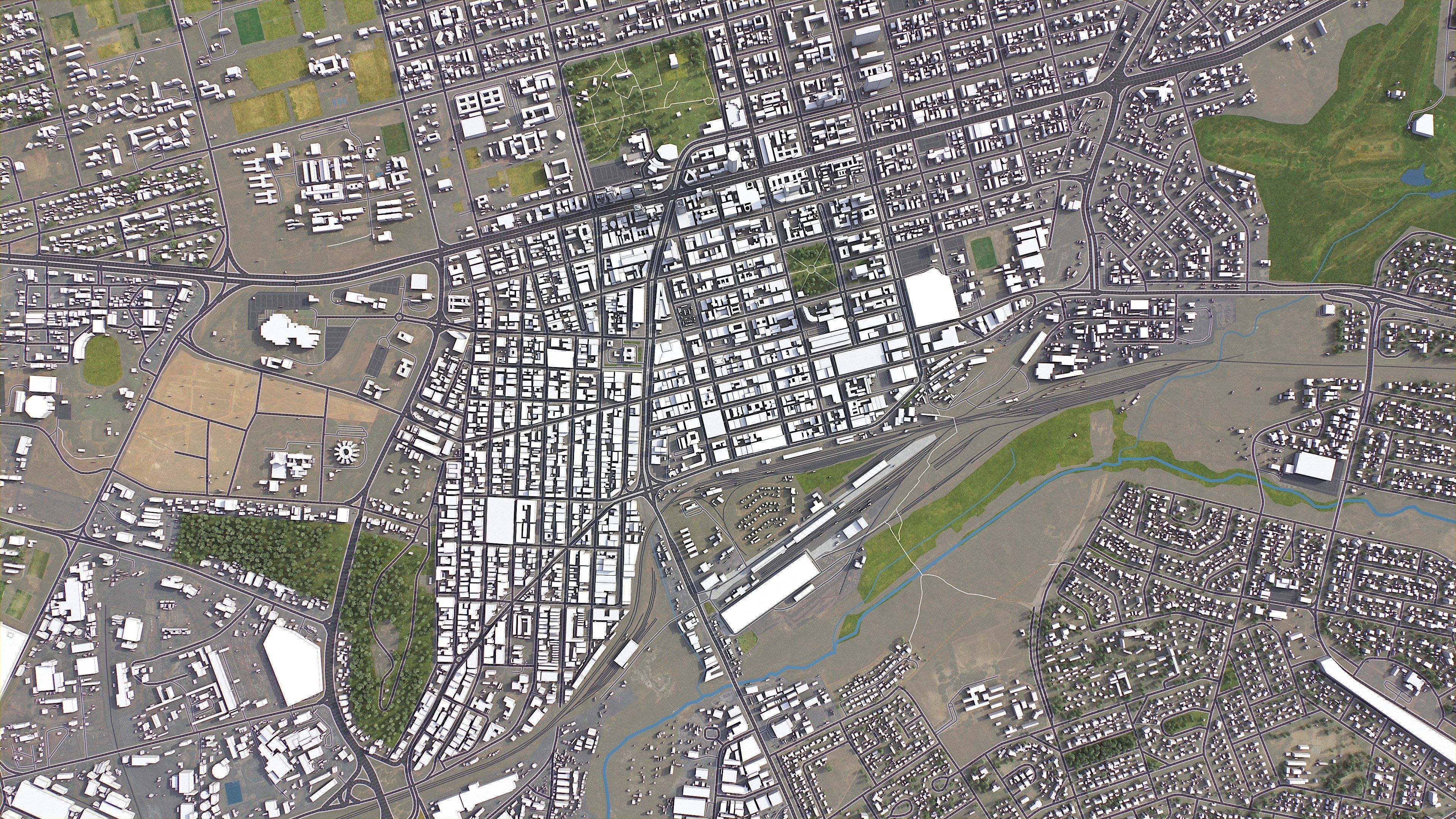 Harare - 3D City Model Low-poly 3D model_2