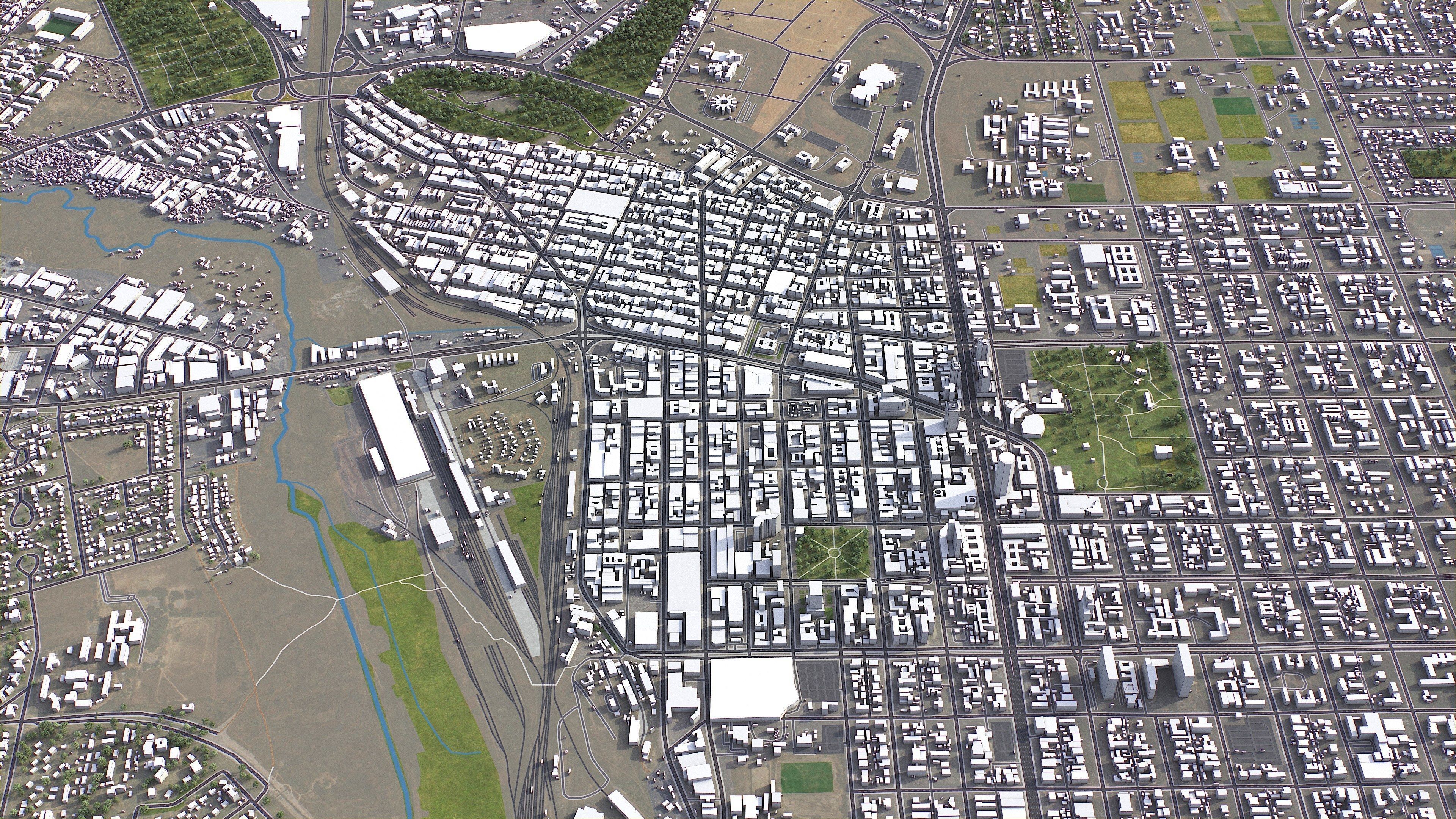 Harare - 3D City Model Low-poly 3D model_6