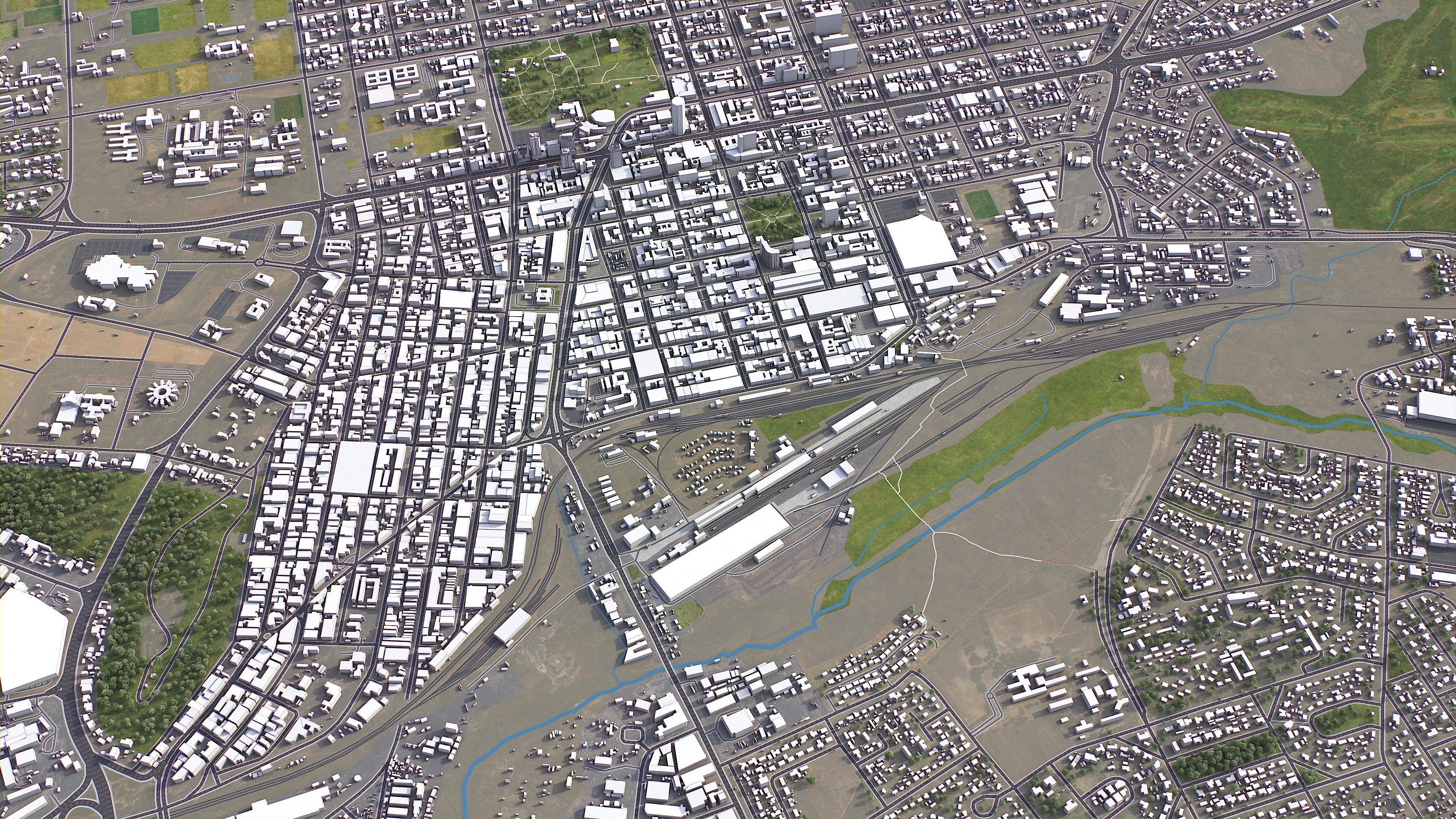 Harare - 3D City Model Low-poly 3D model_4