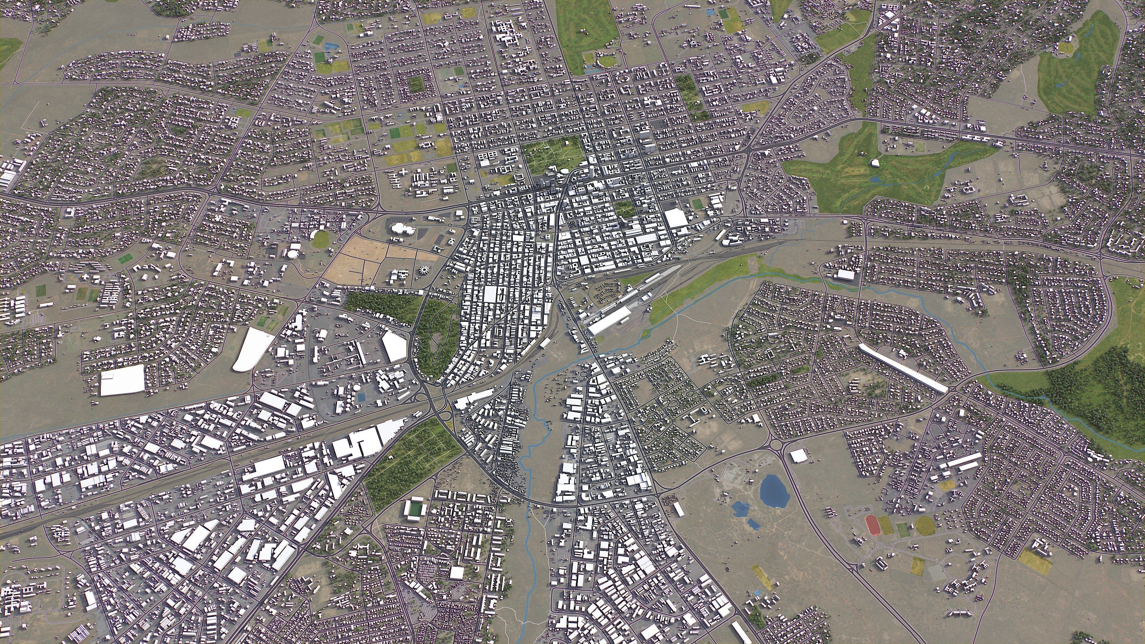 Harare - 3D City Model Low-poly 3D model_7