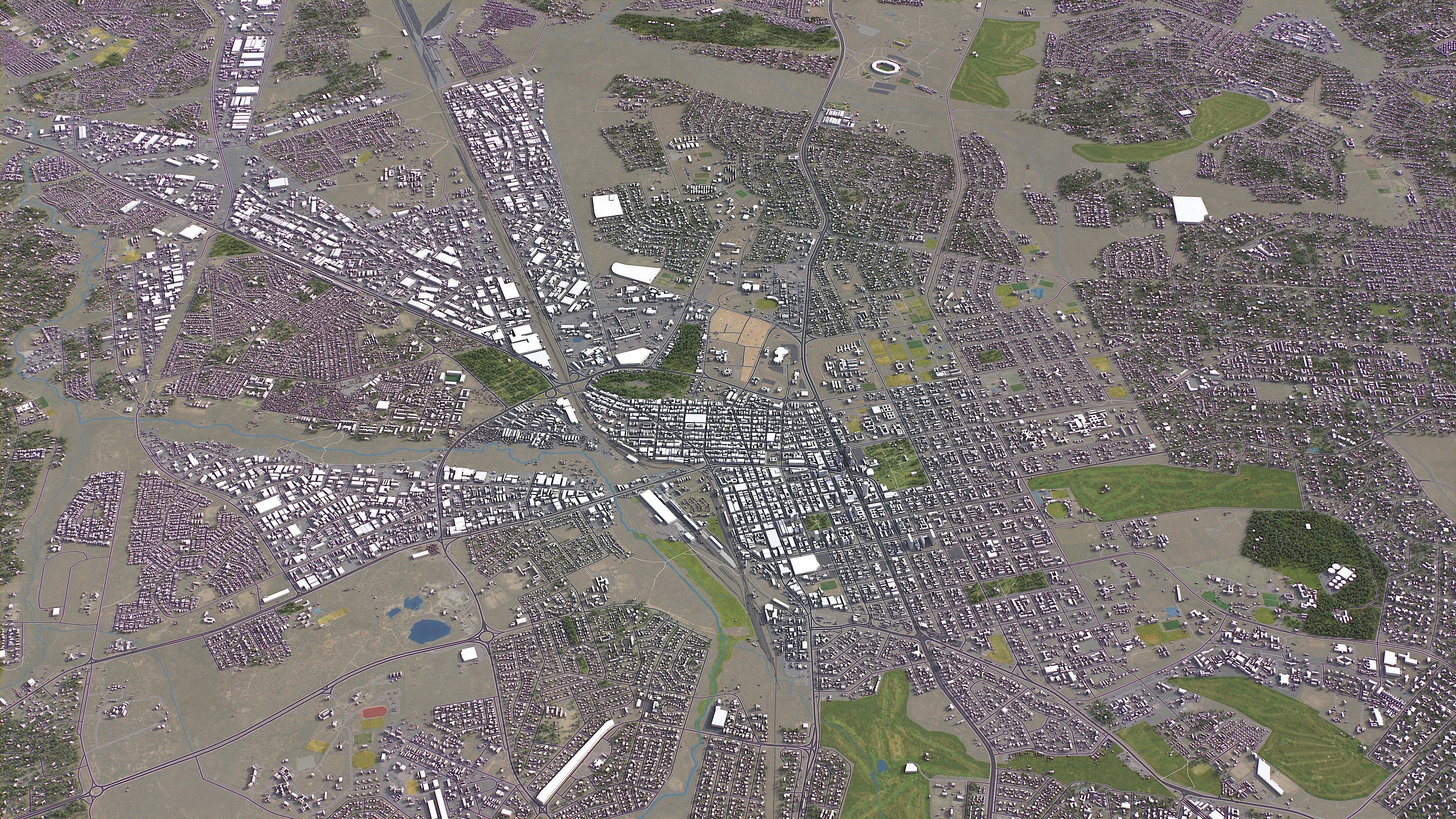 Harare - 3D City Model Low-poly 3D model_9