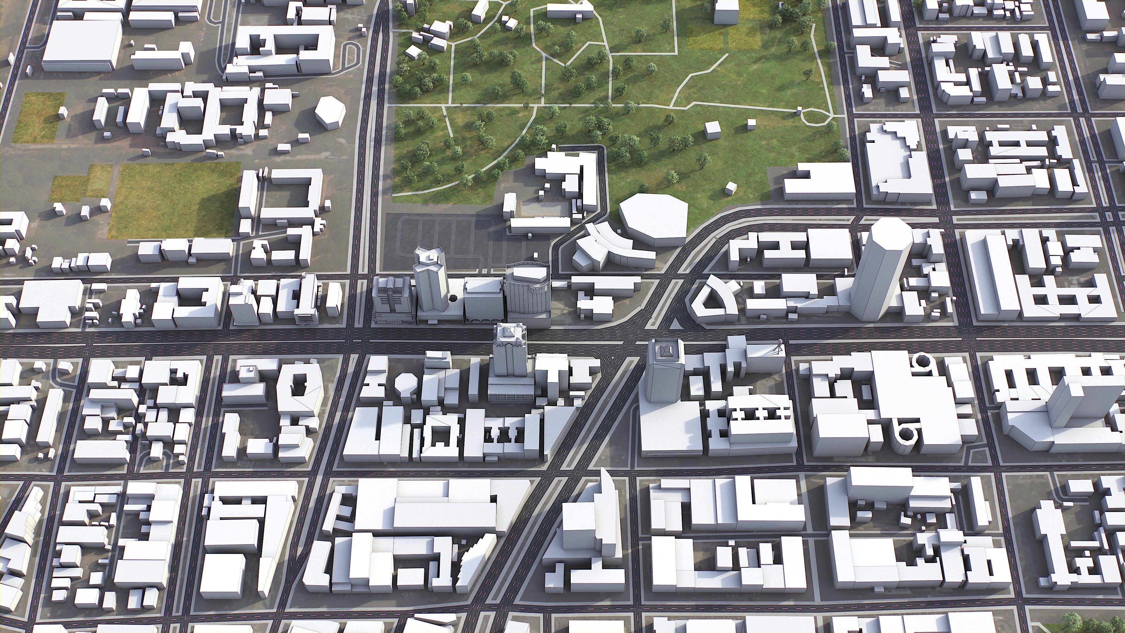 Harare - 3D City Model Low-poly 3D model_1