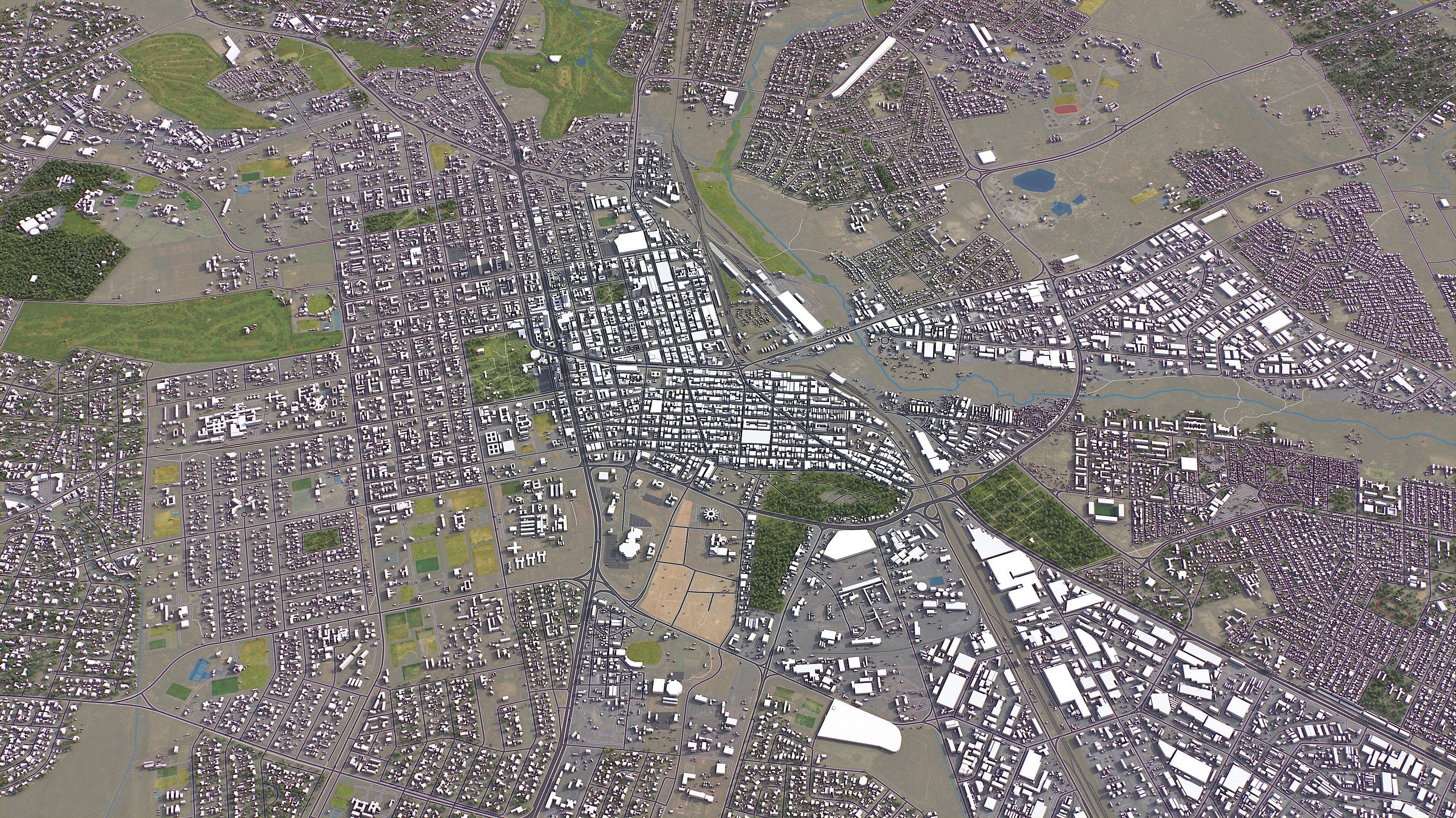 Harare - 3D City Model Low-poly 3D model_10