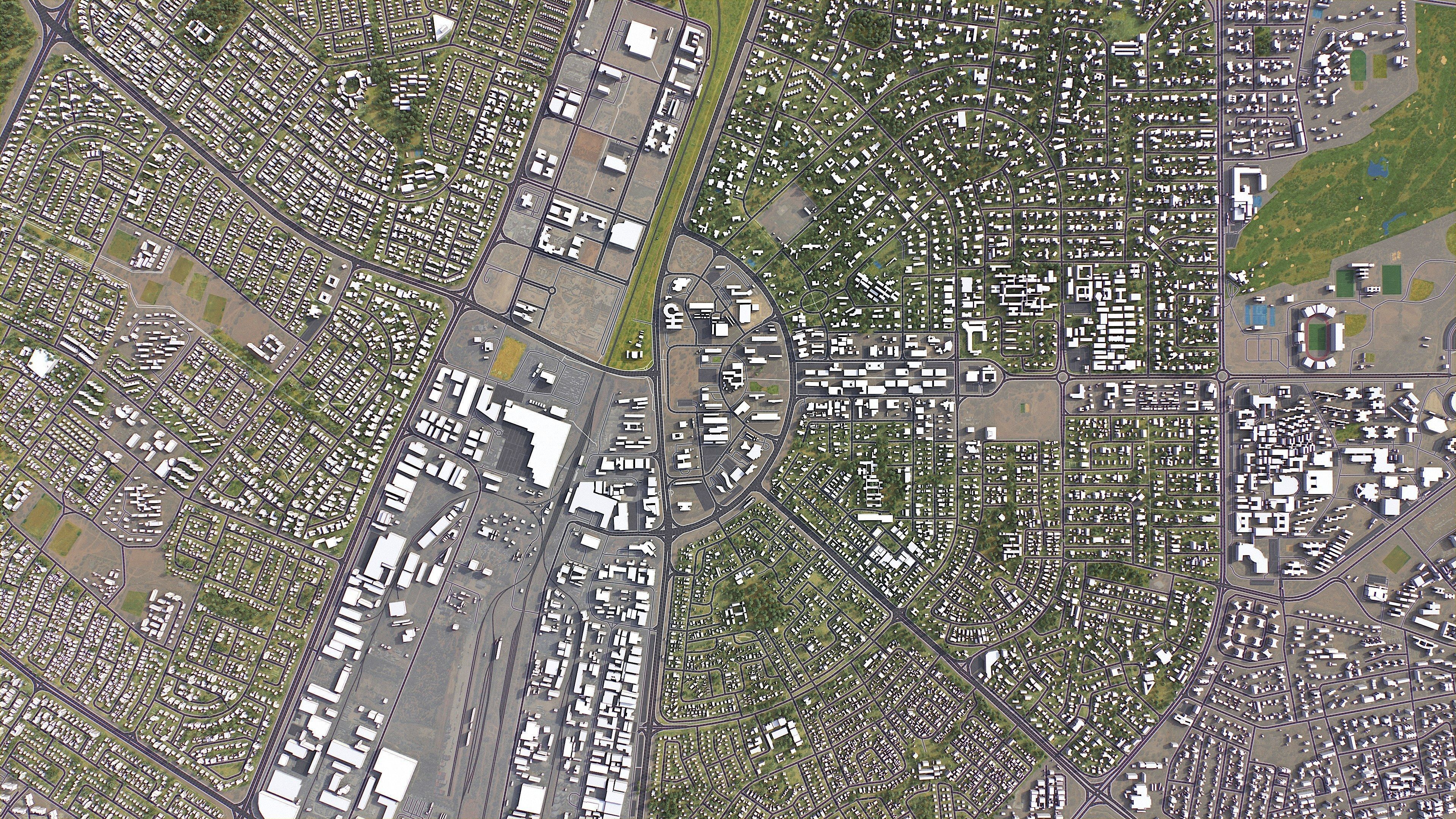 Gaborone - 3D City Model Low-poly 3D model_5