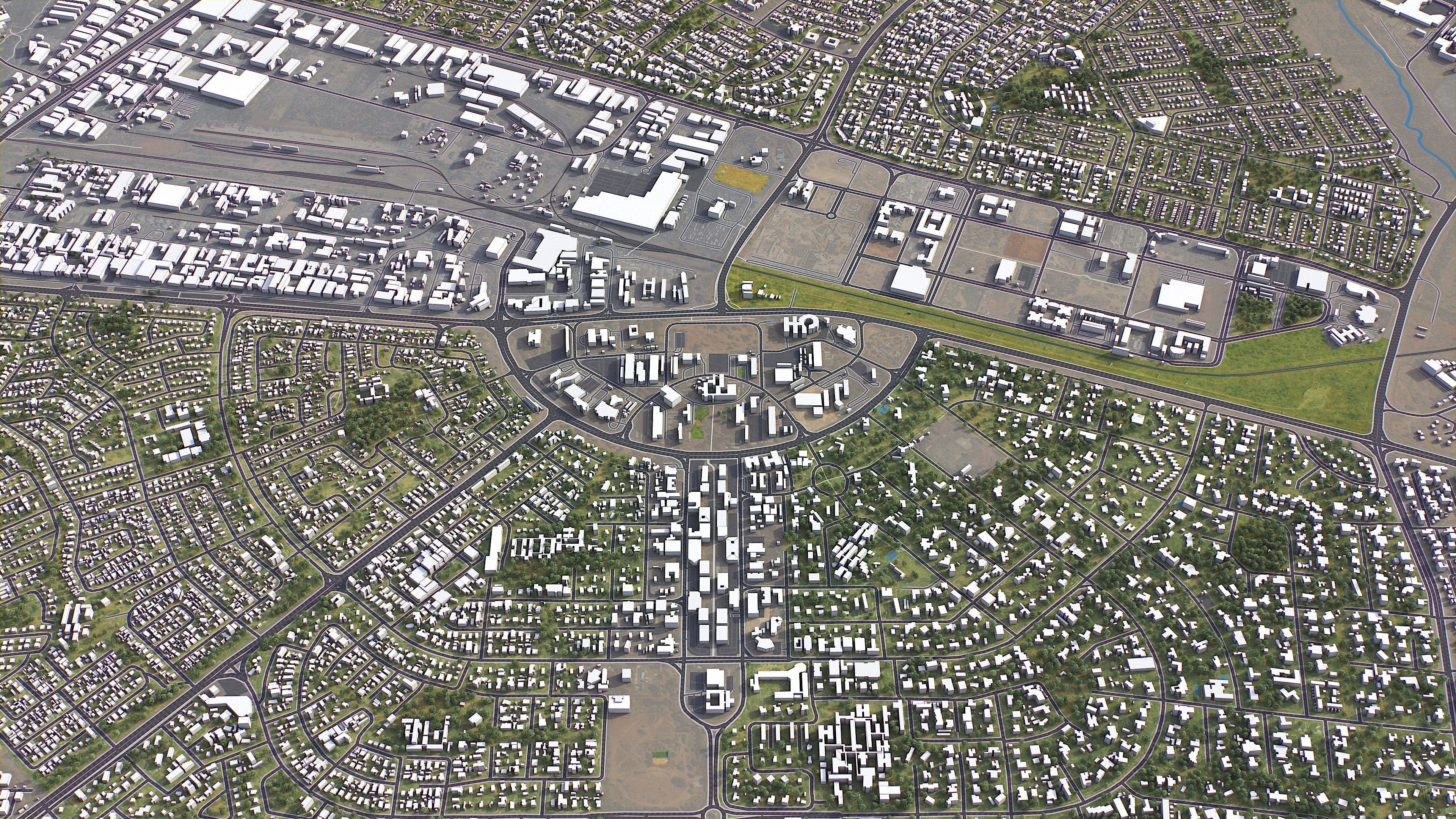 Gaborone - 3D City Model Low-poly 3D model_4