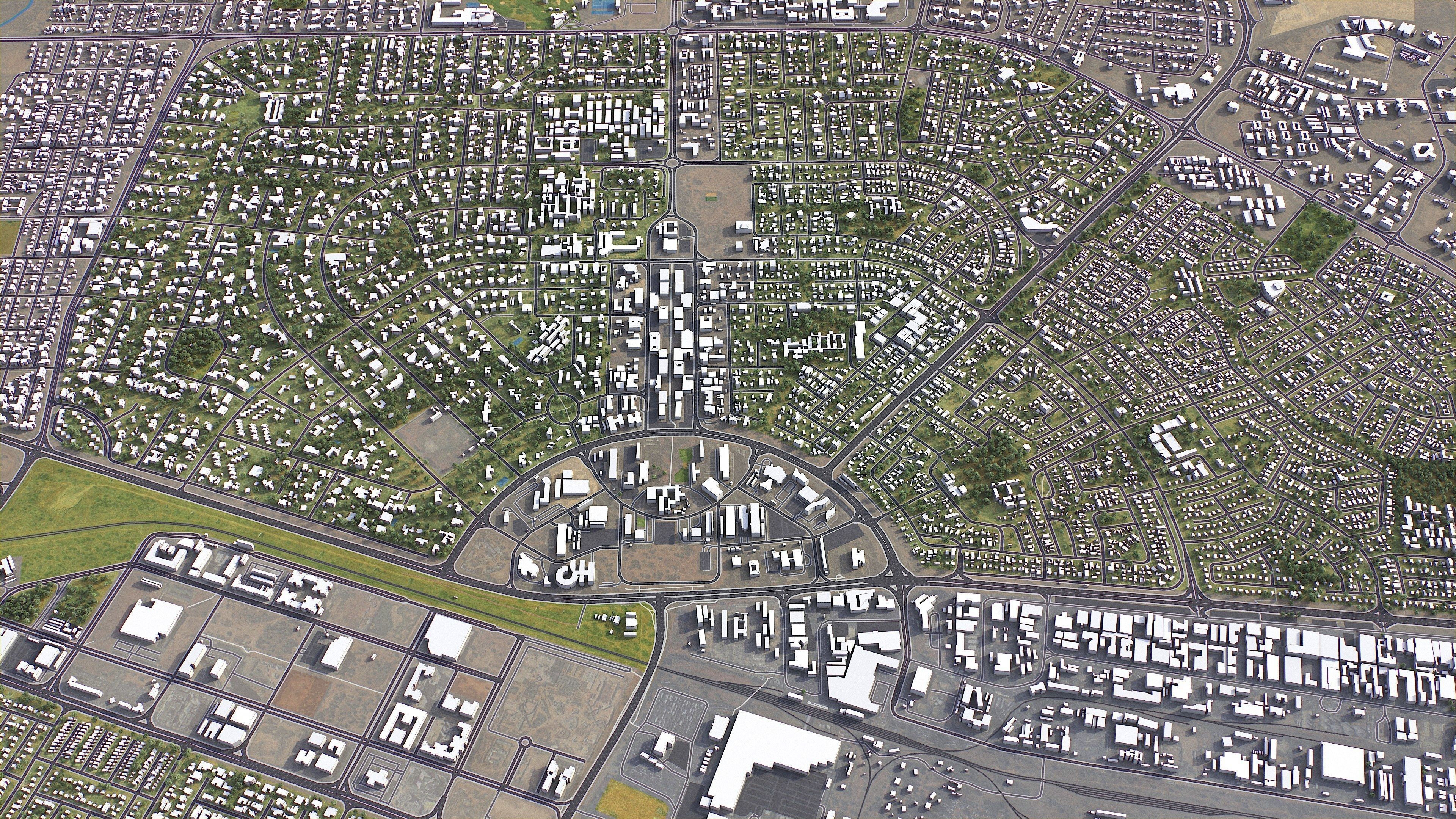 Gaborone - 3D City Model Low-poly 3D model_2