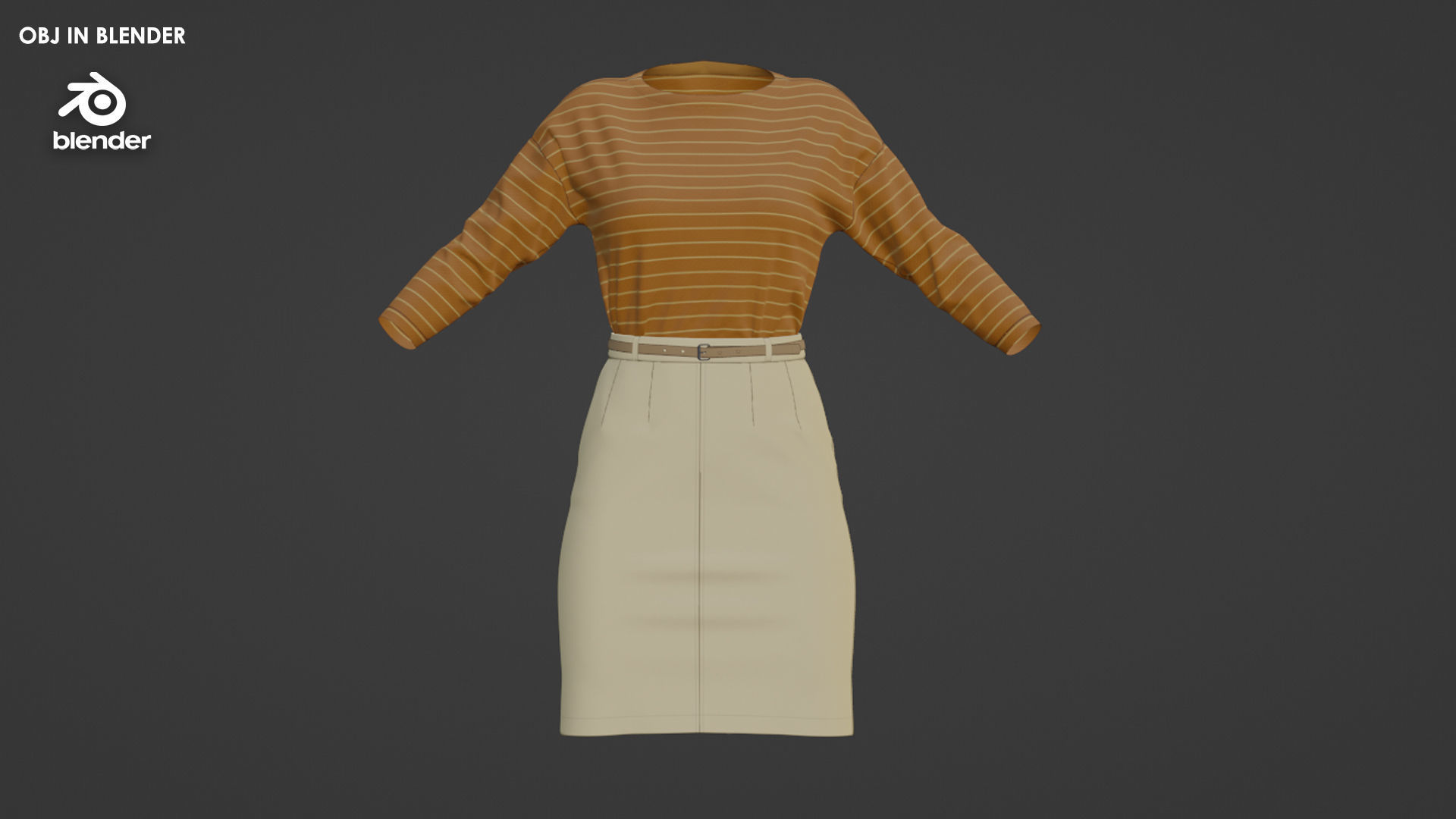Girls Outfit 52 - Marvelous Designer 3D model_8
