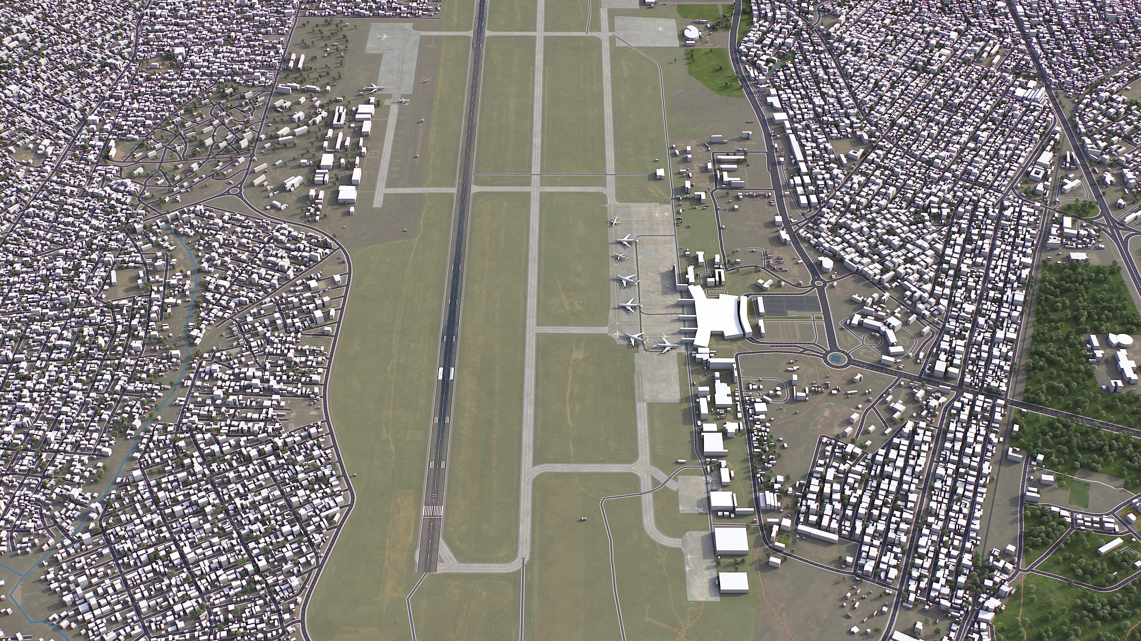 Brazzaville - 3D City Model Low-poly 3D model_16