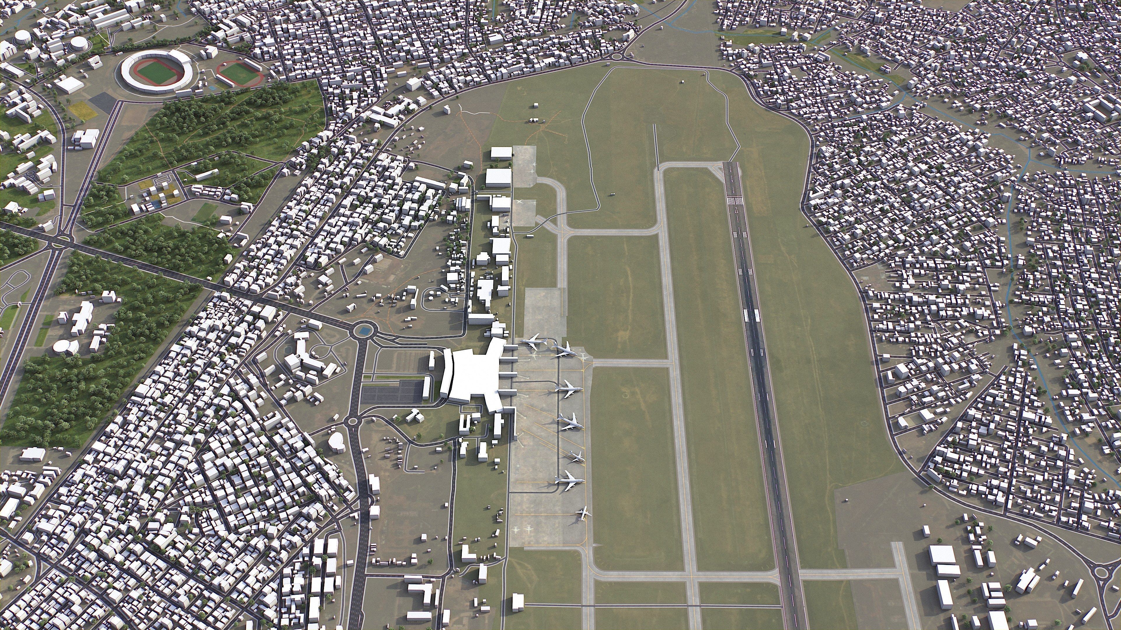 Brazzaville - 3D City Model Low-poly 3D model_18