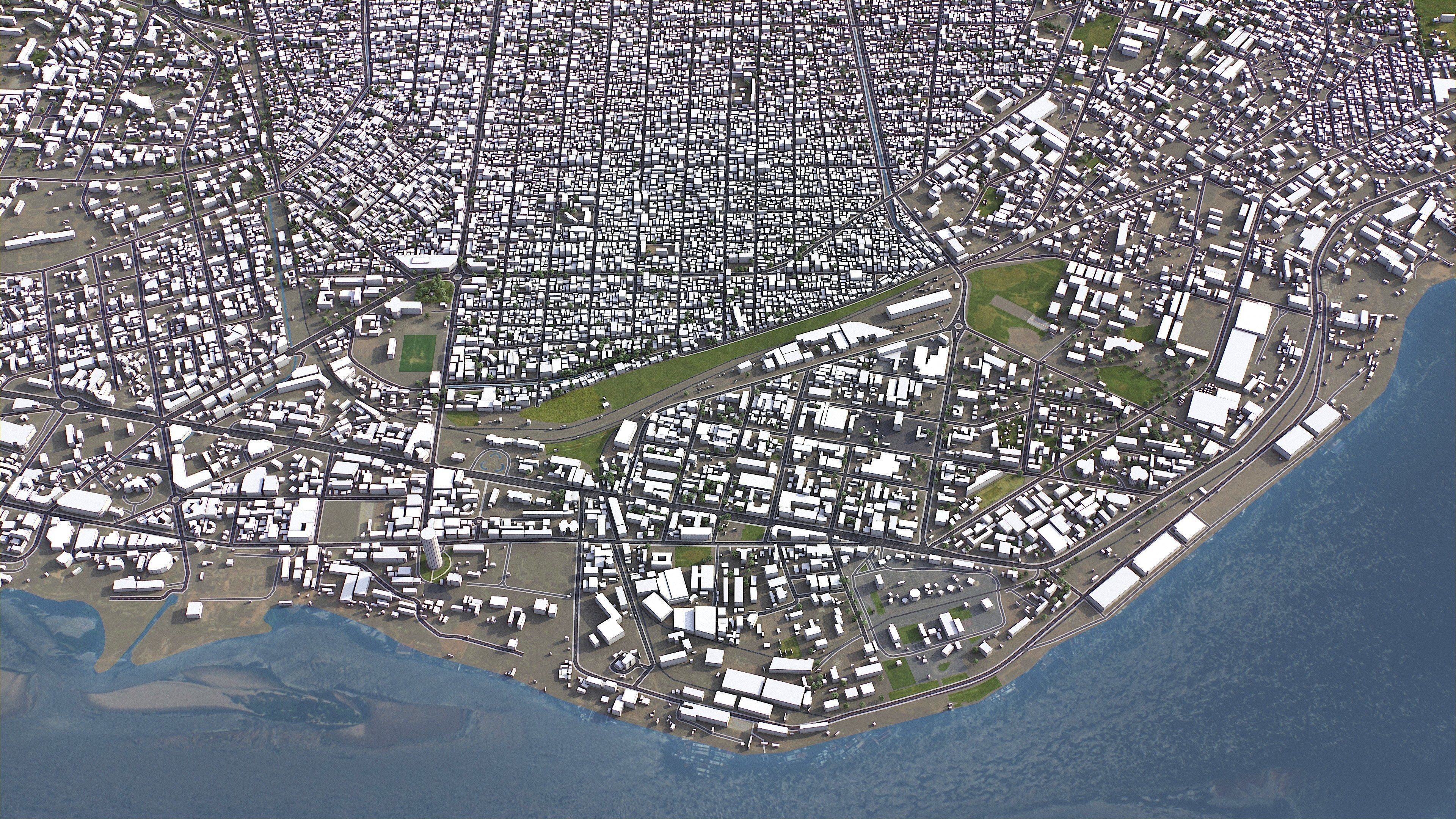 Brazzaville - 3D City Model Low-poly 3D model_5