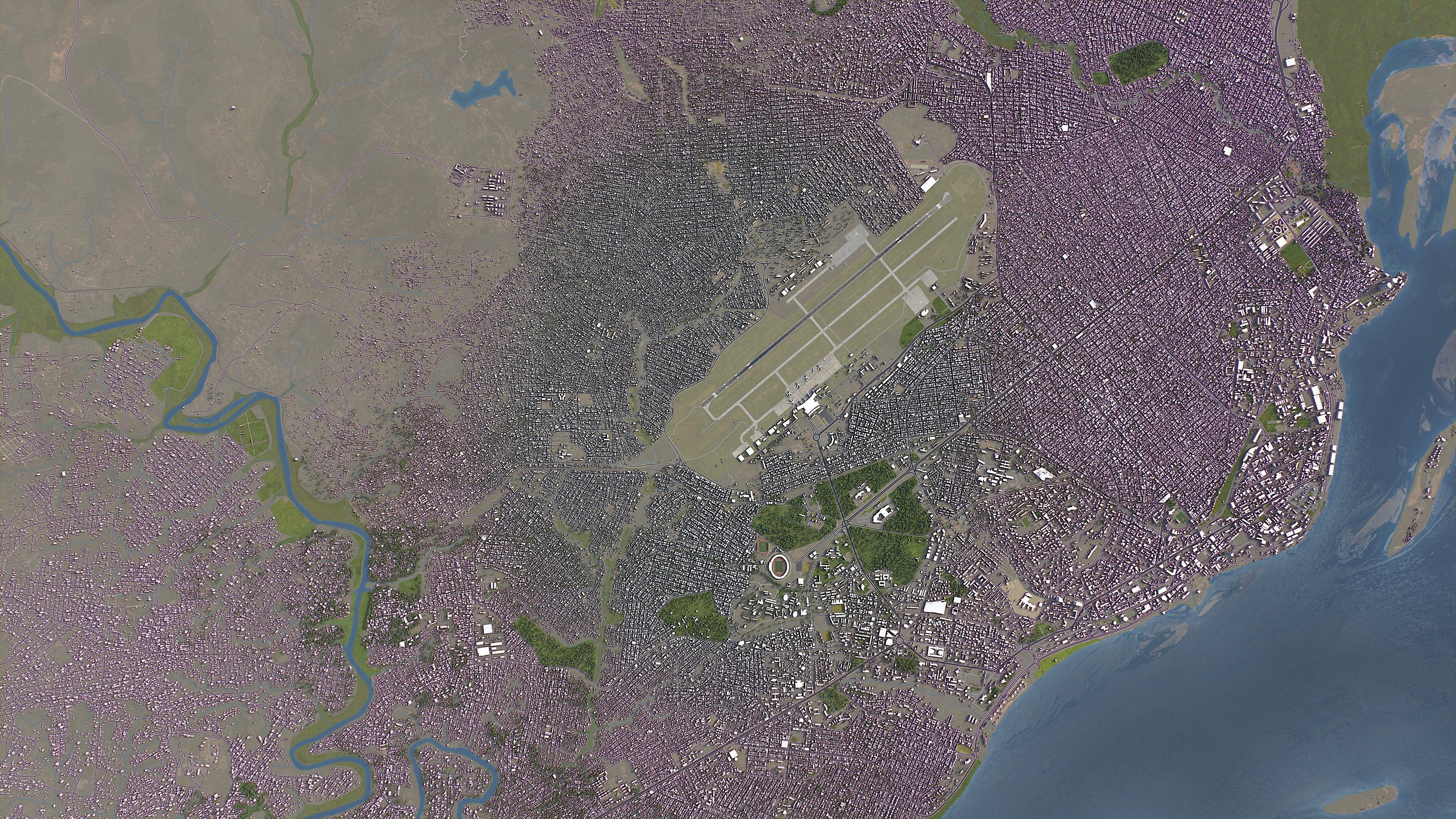 Brazzaville - 3D City Model Low-poly 3D model_14