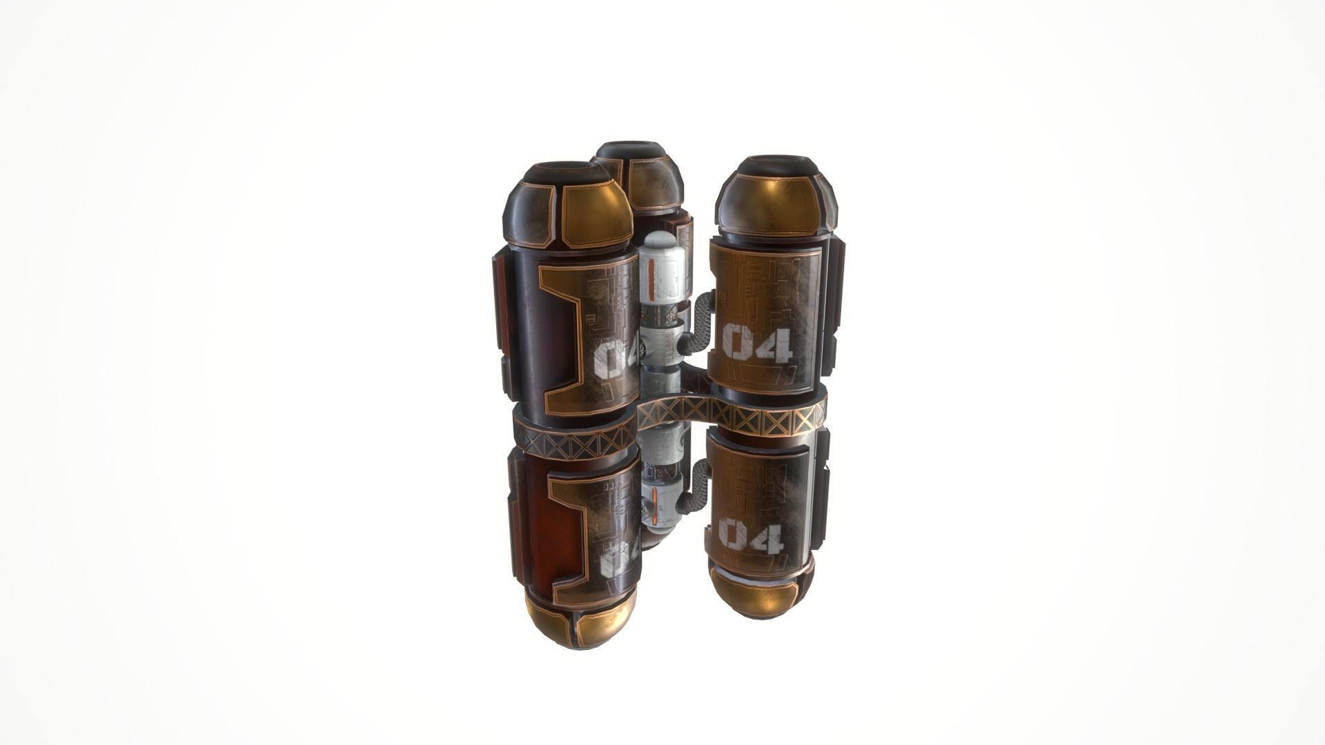 SCI-FI Tube Fuel Prop Space Low-poly 3D model_5