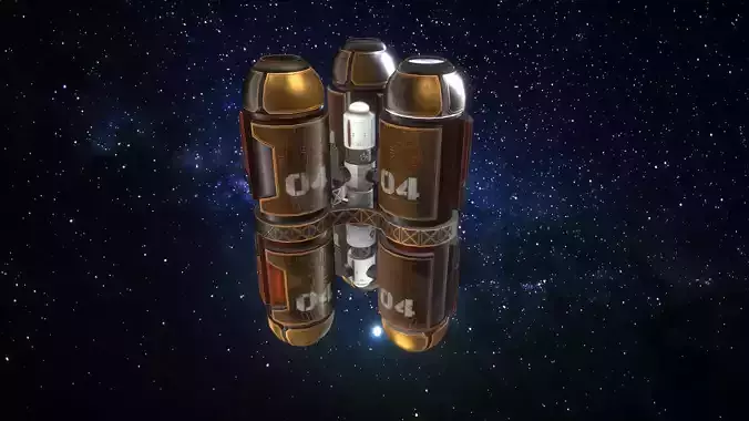 SCI-FI Tube Fuel Prop Space Low-poly 3D model