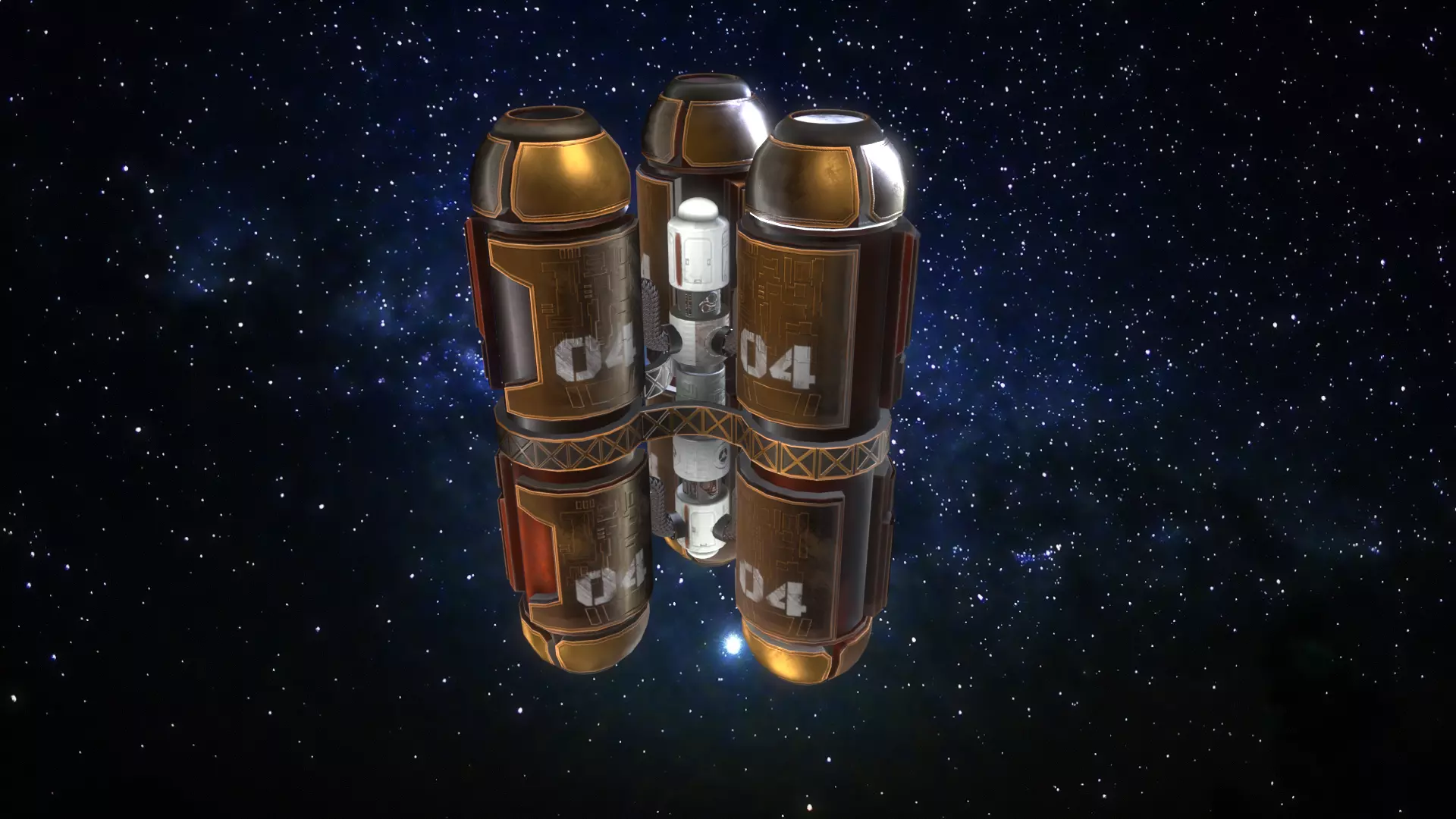 SCI-FI Tube Fuel Prop Space Low-poly 3D model_0