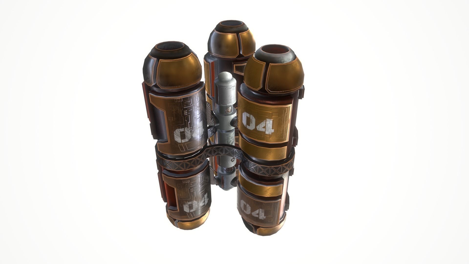 SCI-FI Tube Fuel Prop Space Low-poly 3D model_6