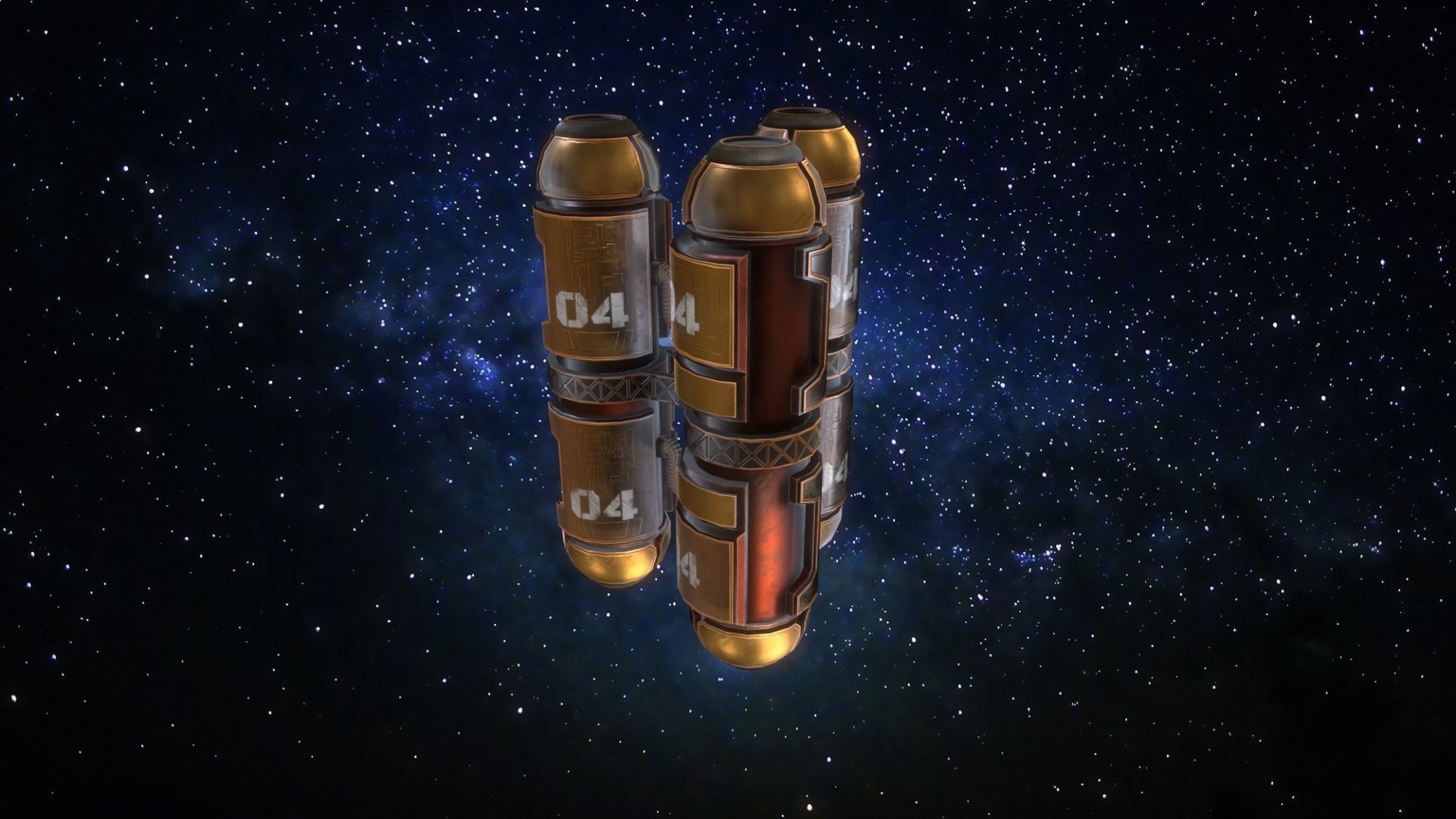 SCI-FI Tube Fuel Prop Space Low-poly 3D model_2