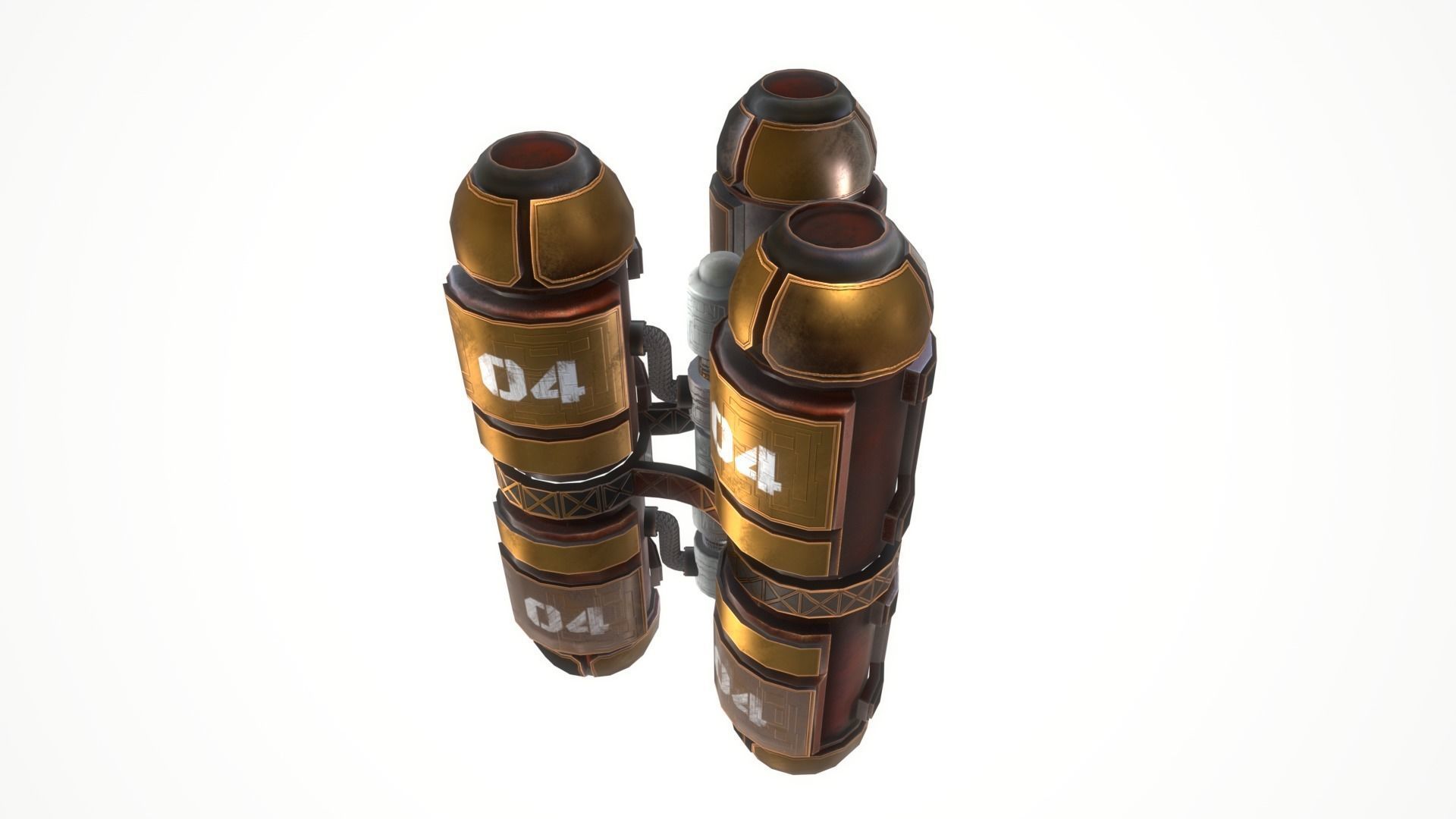 SCI-FI Tube Fuel Prop Space Low-poly 3D model_4