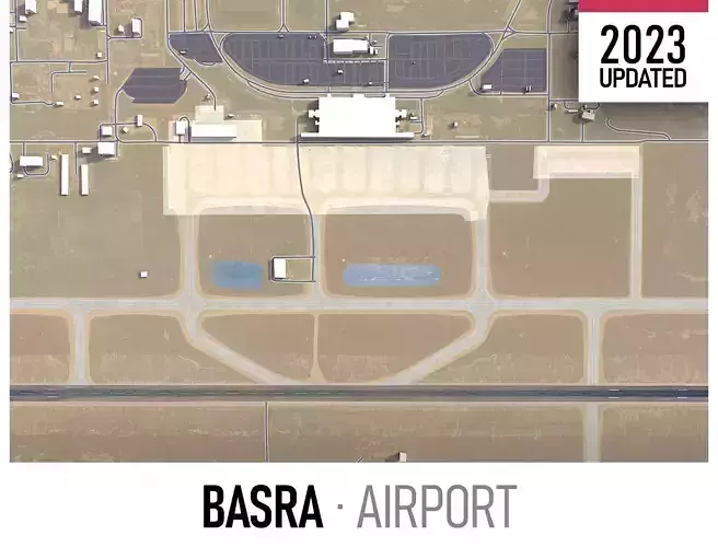 Basra Airport Low-poly 3D model