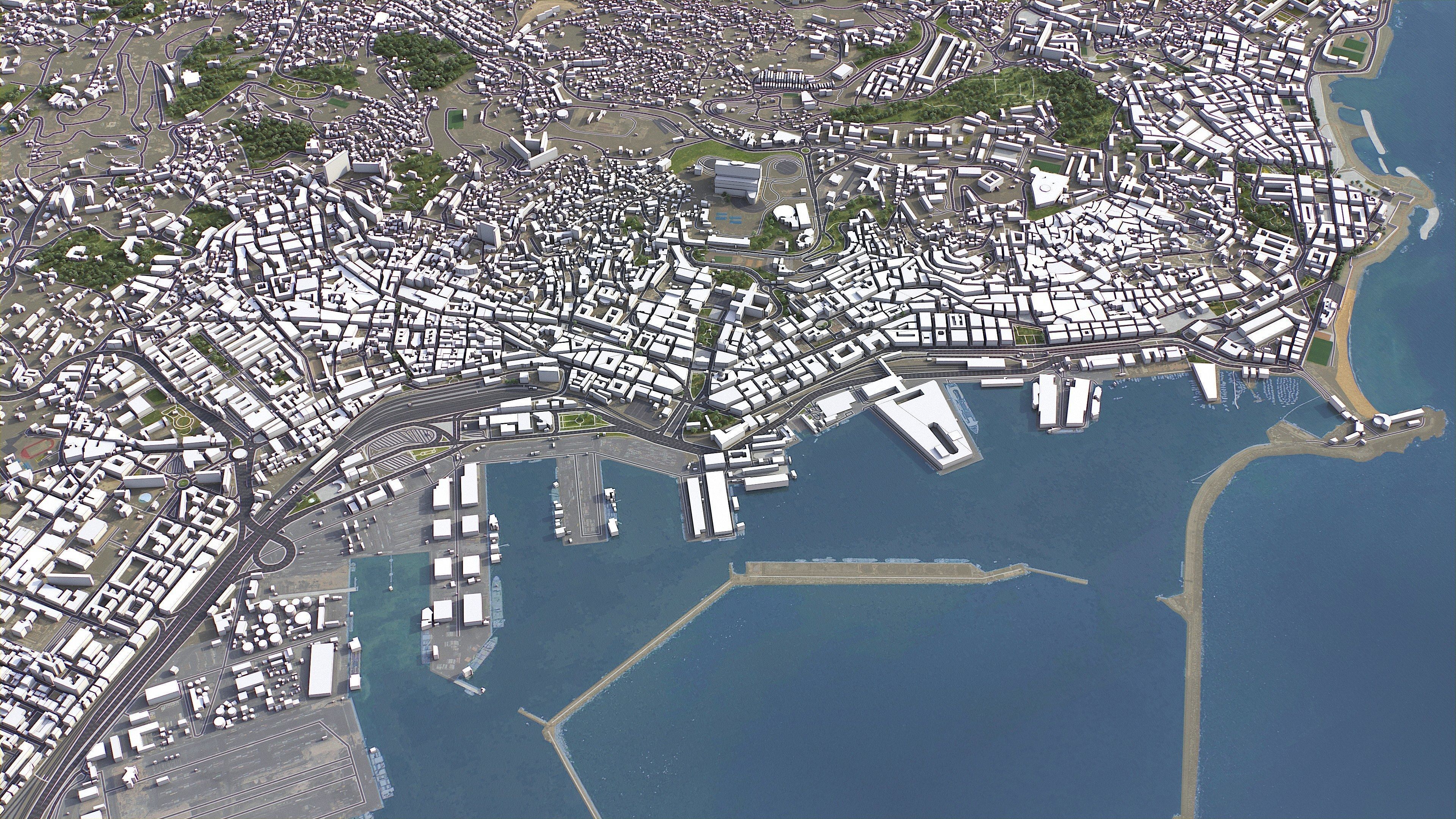 Algiers - 3D City Model Low-poly 3D model_4