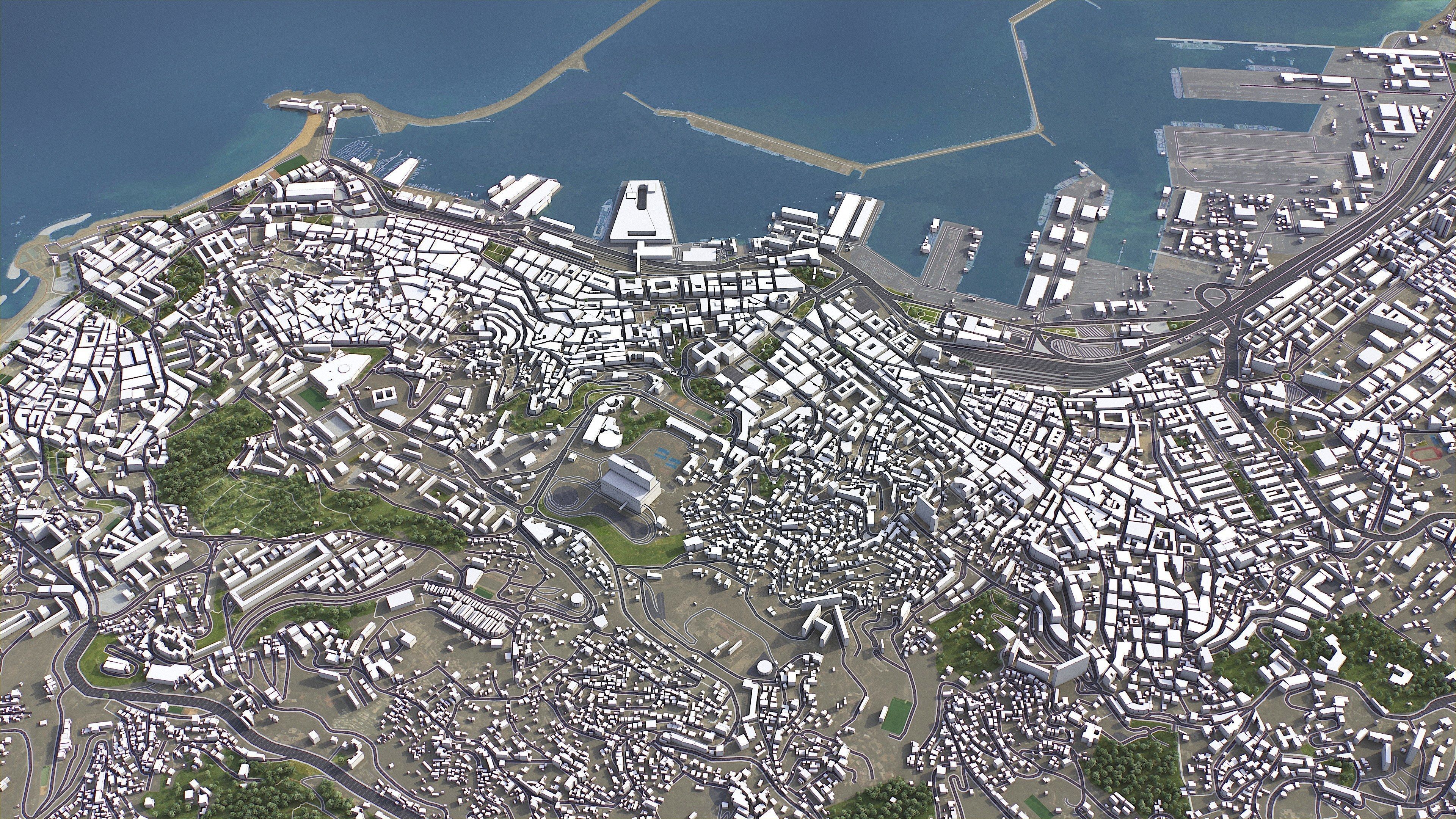 Algiers - 3D City Model Low-poly 3D model_2