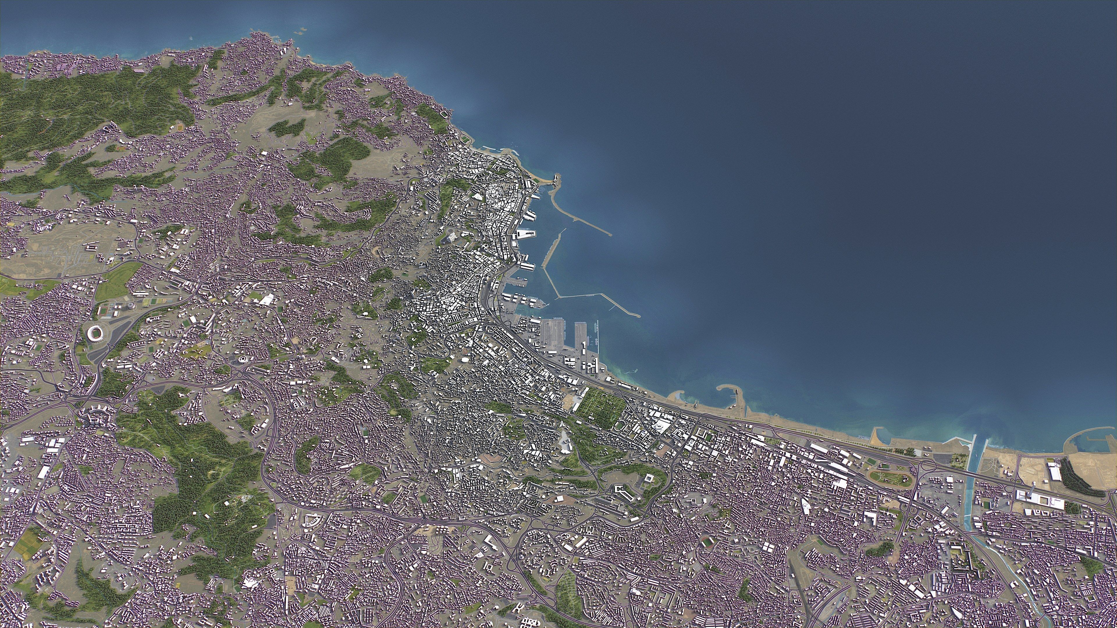 Algiers - 3D City Model Low-poly 3D model_10
