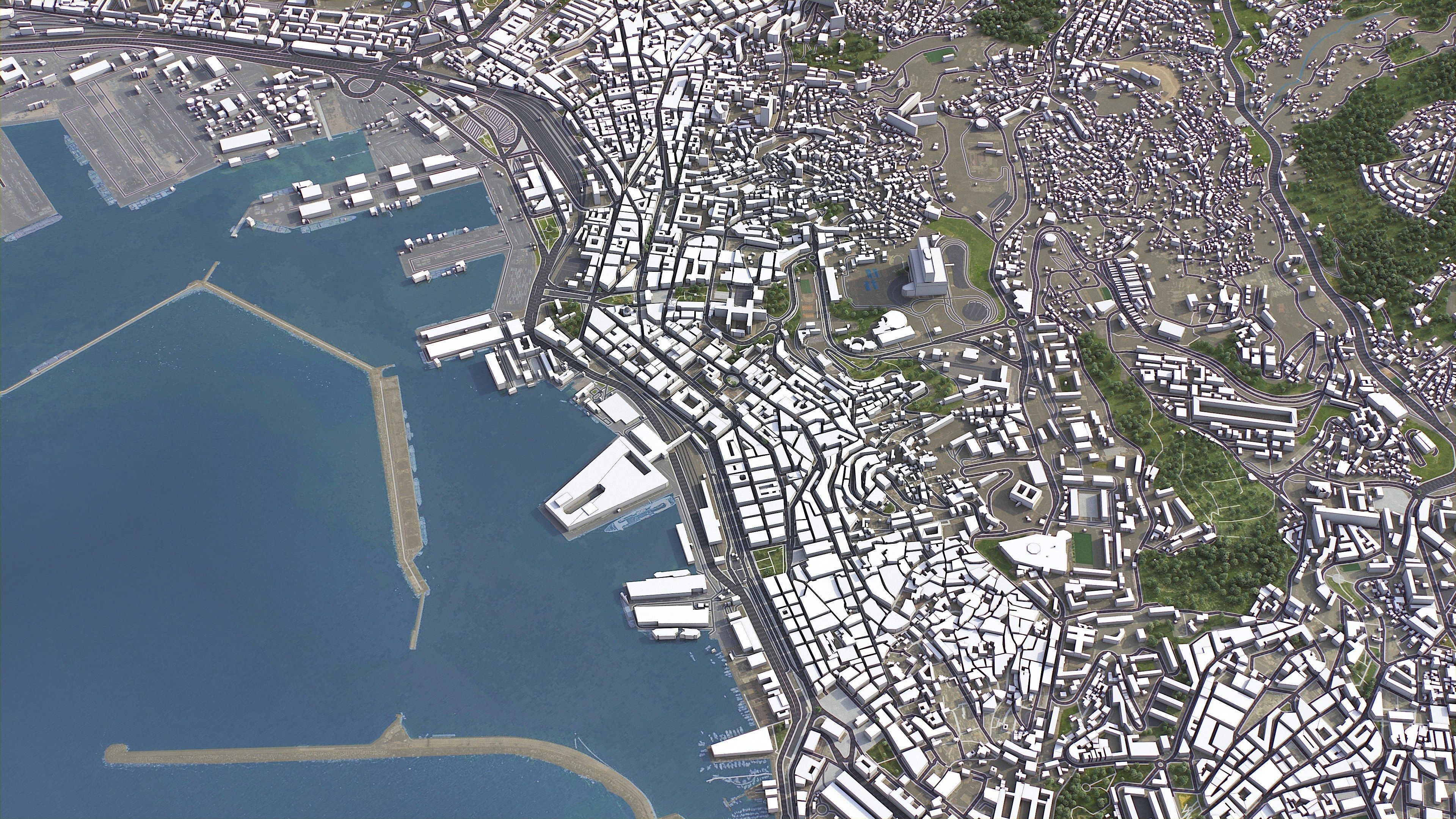 Algiers - 3D City Model Low-poly 3D model_3