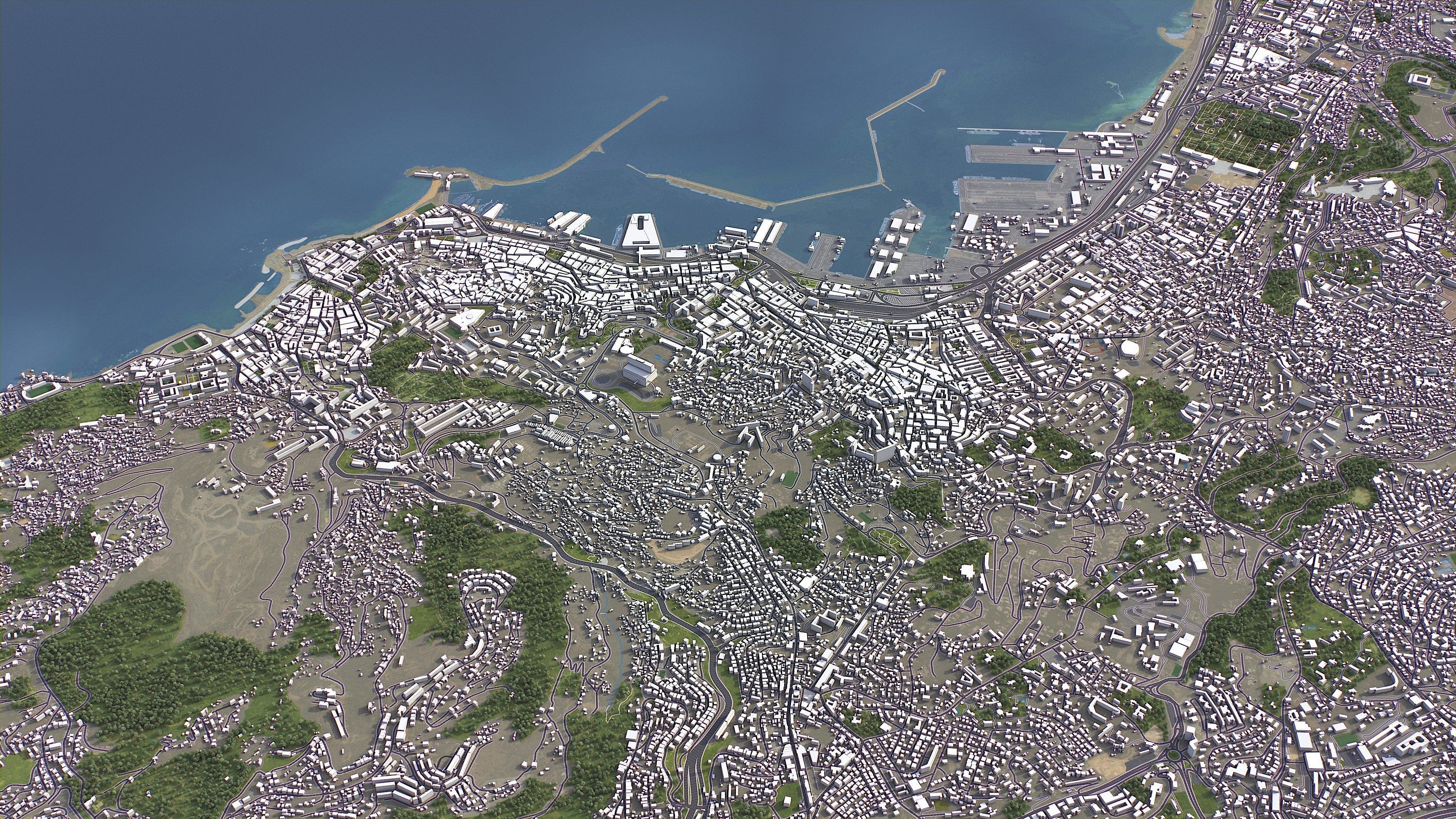 Algiers - 3D City Model Low-poly 3D model_7