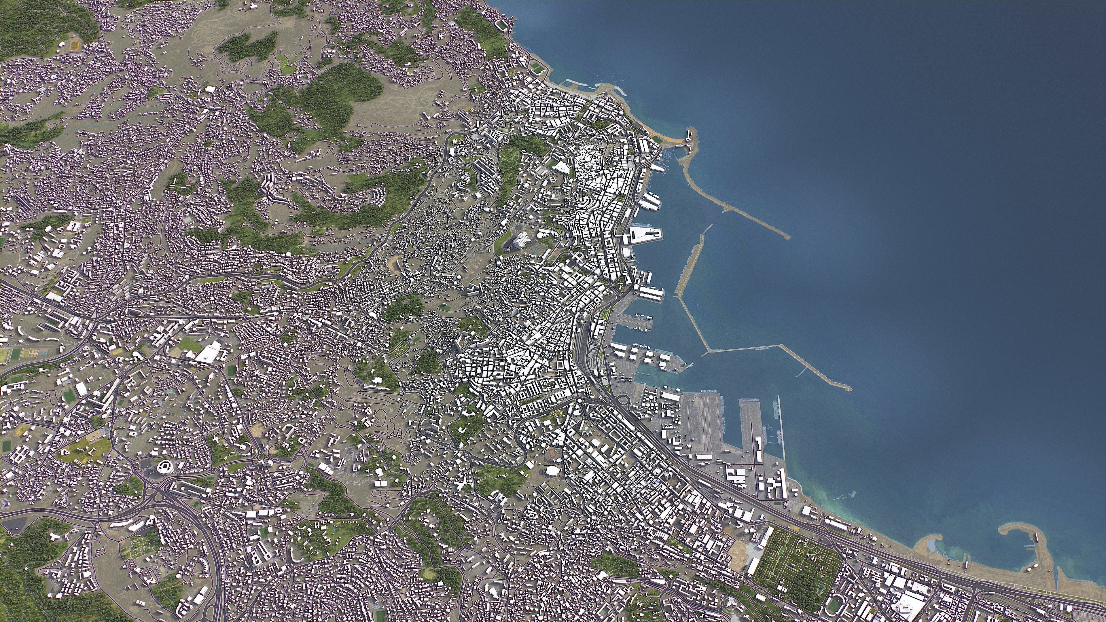 Algiers - 3D City Model Low-poly 3D model_6