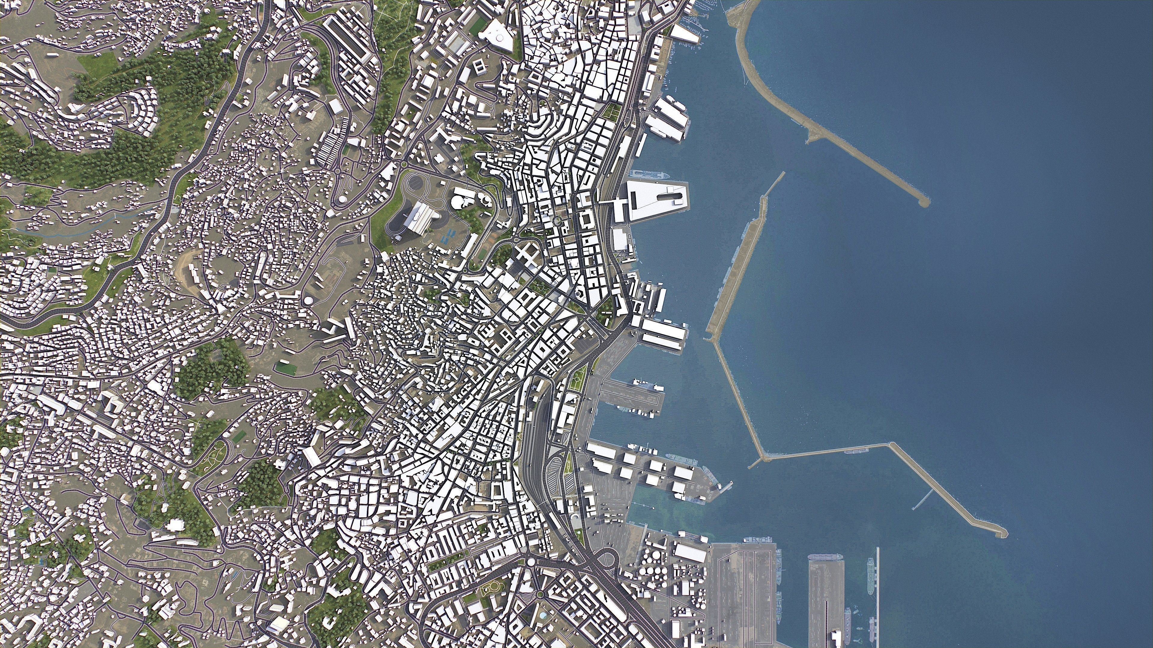 Algiers - 3D City Model Low-poly 3D model_5
