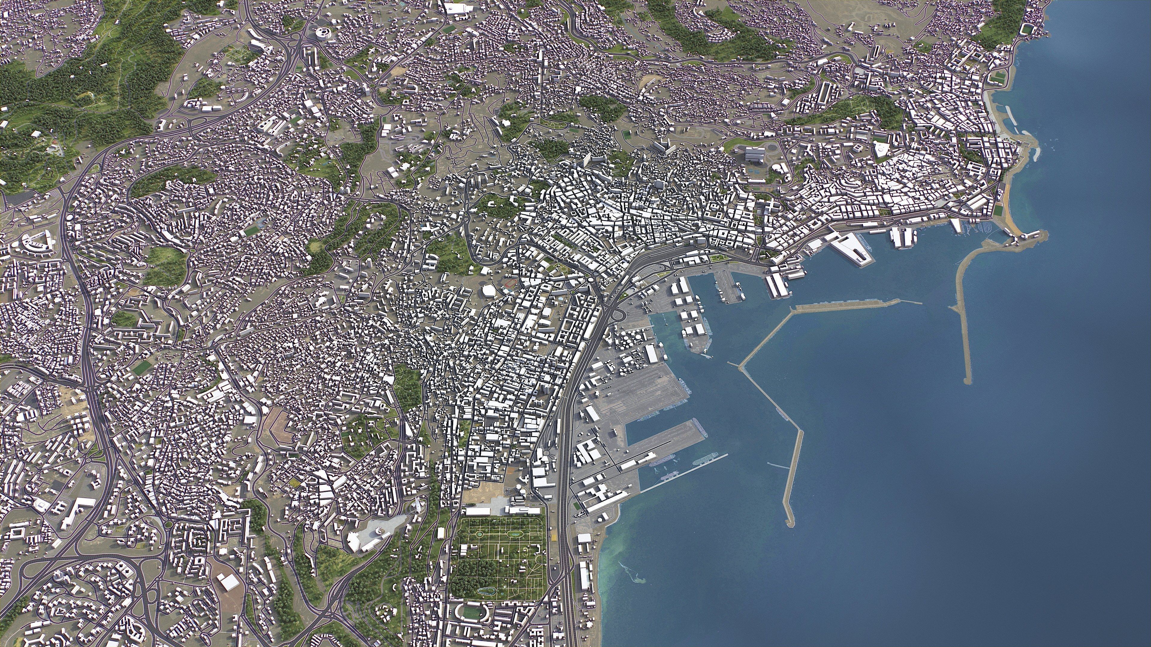 Algiers - 3D City Model Low-poly 3D model_9