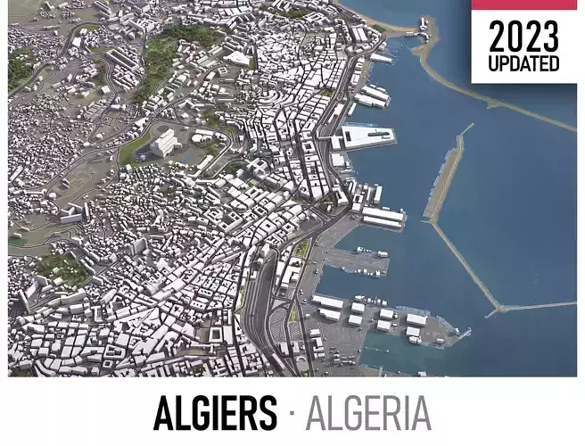 Algiers - 3D City Low-poly 3D model